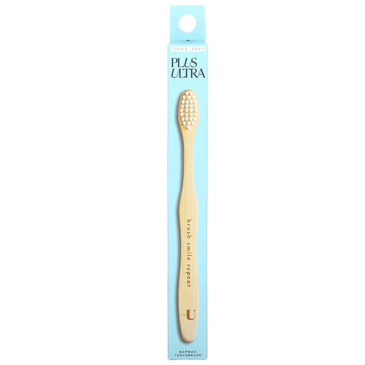 Plus Ultra, Bamboo Toothbrush, Brush Smile Repeat, Child, Soft, 1 Toothbrush - Image 1