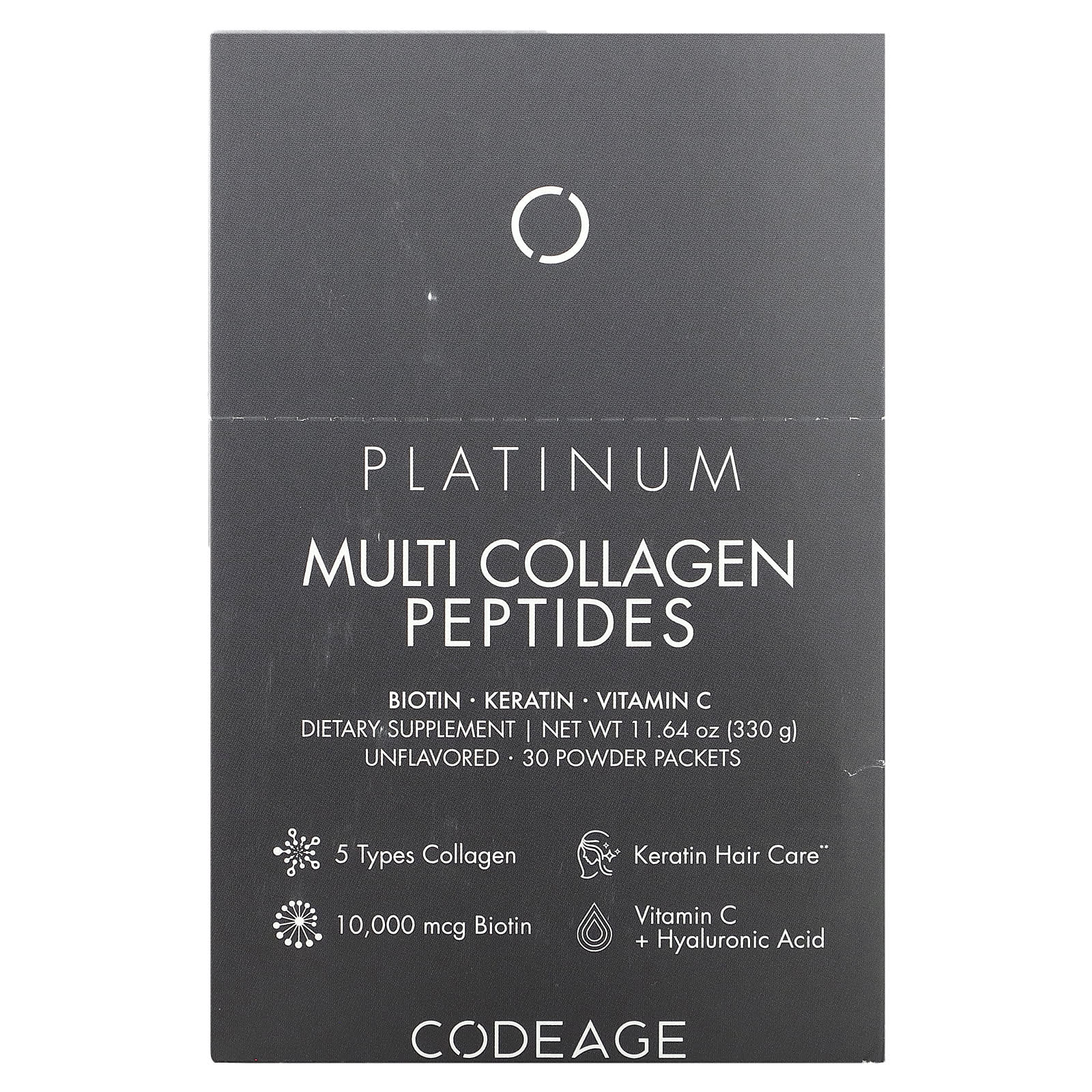 Codeage Multi Collagen Peptides Platinum - 30 Unflavored Sticks - Image 1