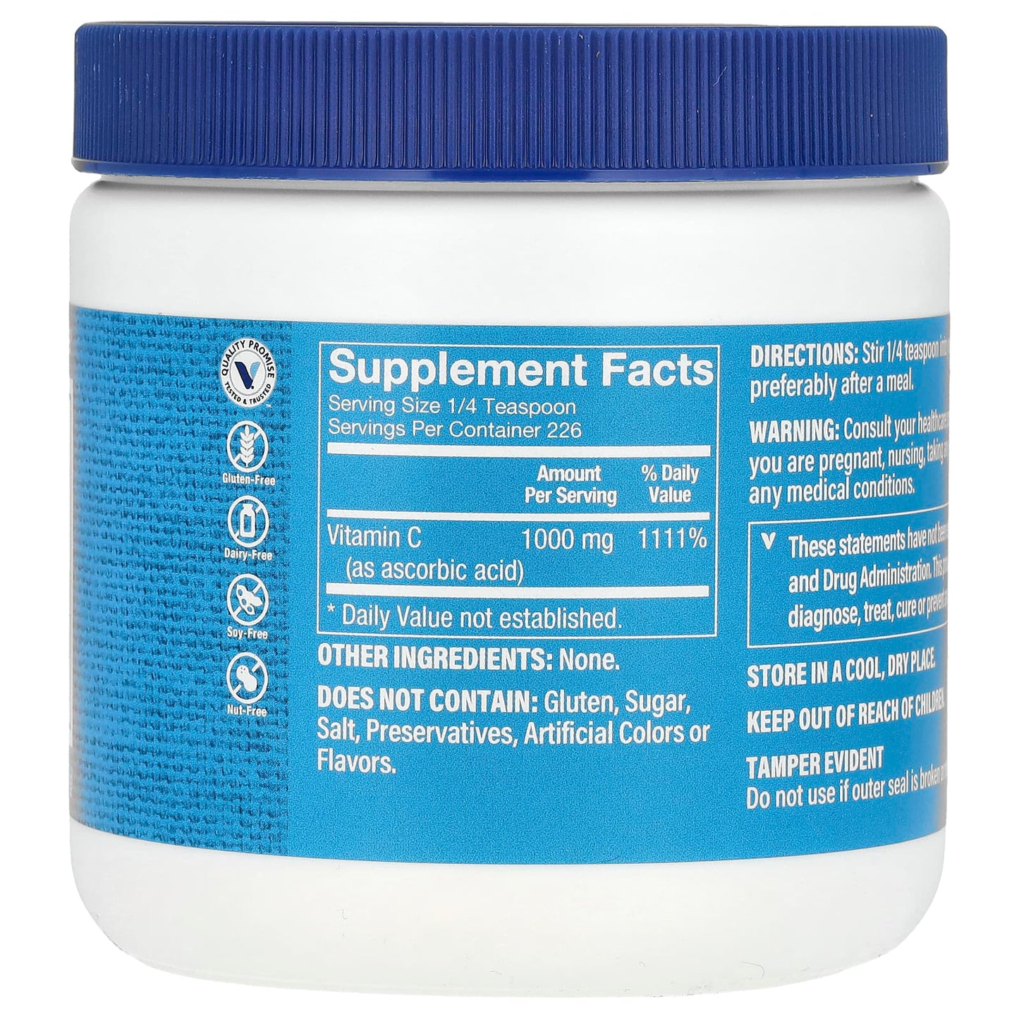 The Vitamin Shoppe, Vitamin C Powder, 8 oz (227 g) - Image 2