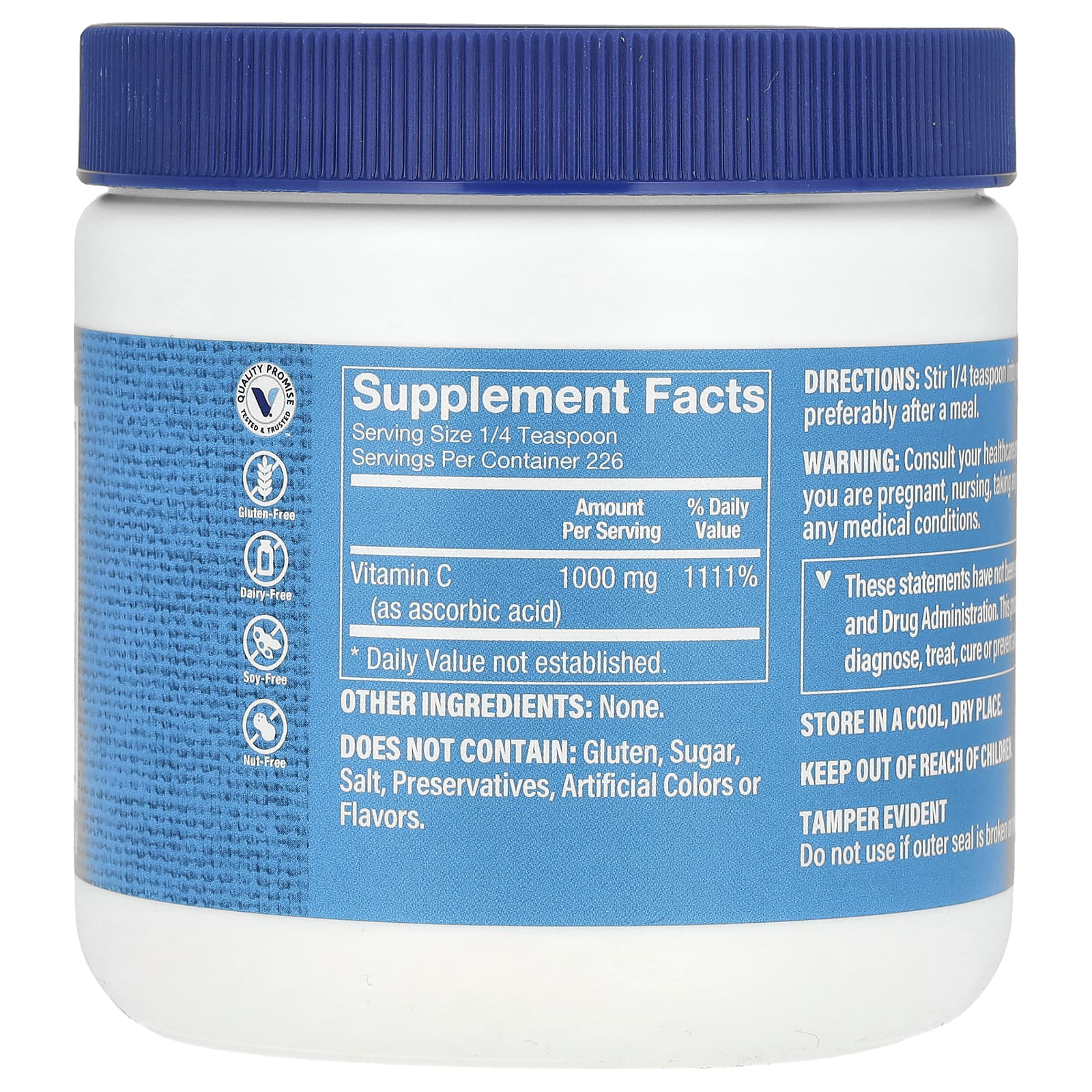 The Vitamin Shoppe, Vitamin C Powder, 8 oz (227 g) - Image 2