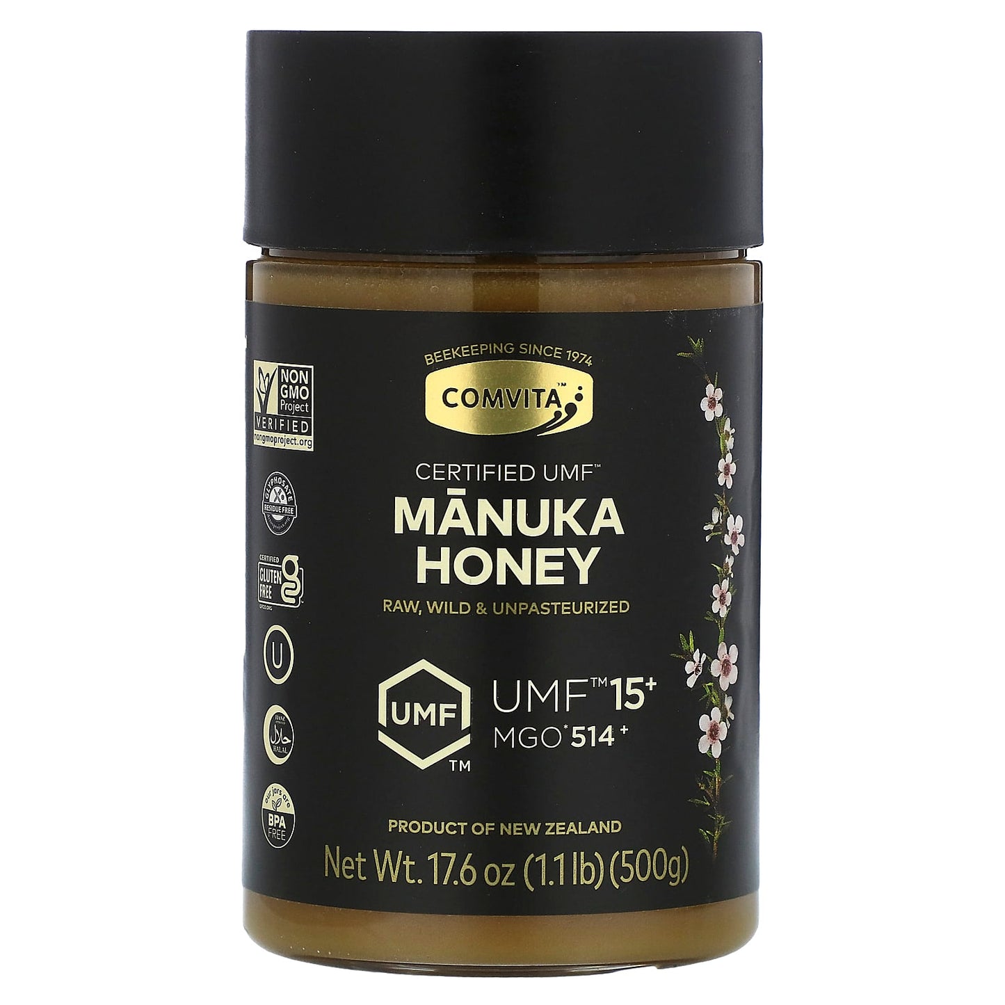 Comvita UMF 15+ Manuka Honey, 17.6 oz (500g) - Pure & Natural Healing - Image 1