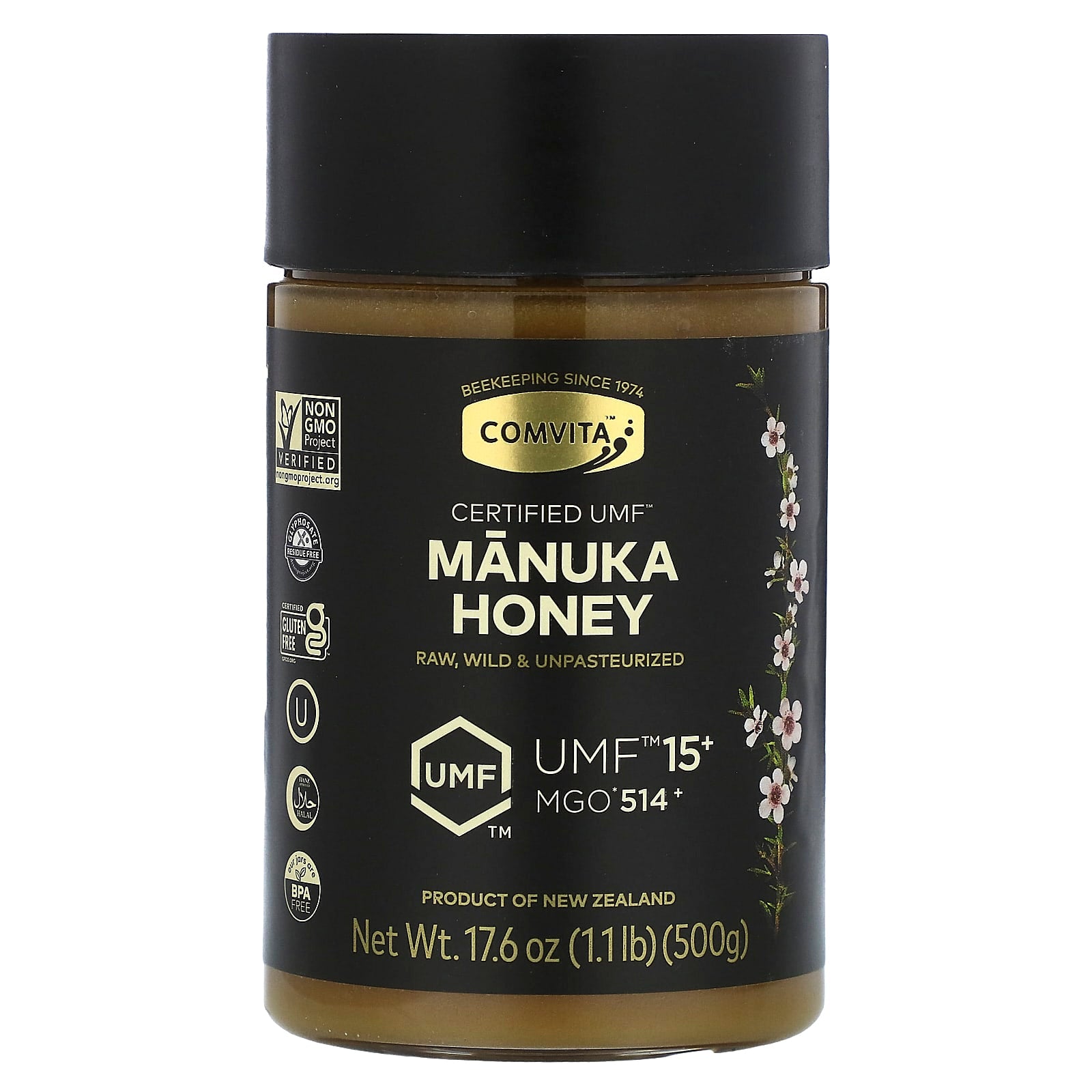 Comvita UMF 15+ Manuka Honey, 17.6 oz (500g) - Pure & Natural Healing - Image 1