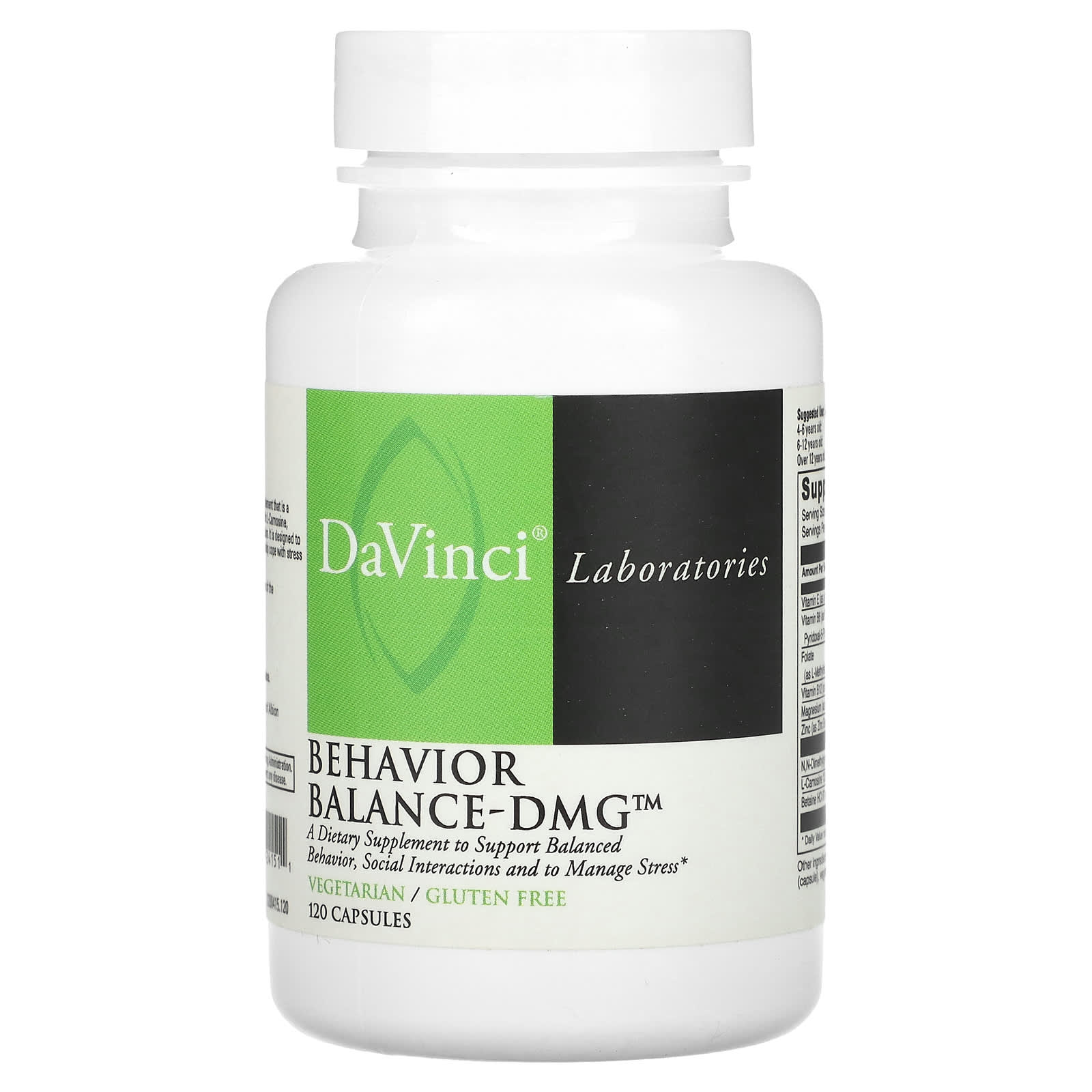 DaVinci Laboratories Behavior Balance DMG Supplement for Balanced Behavior & Stress Relief - Image 1
