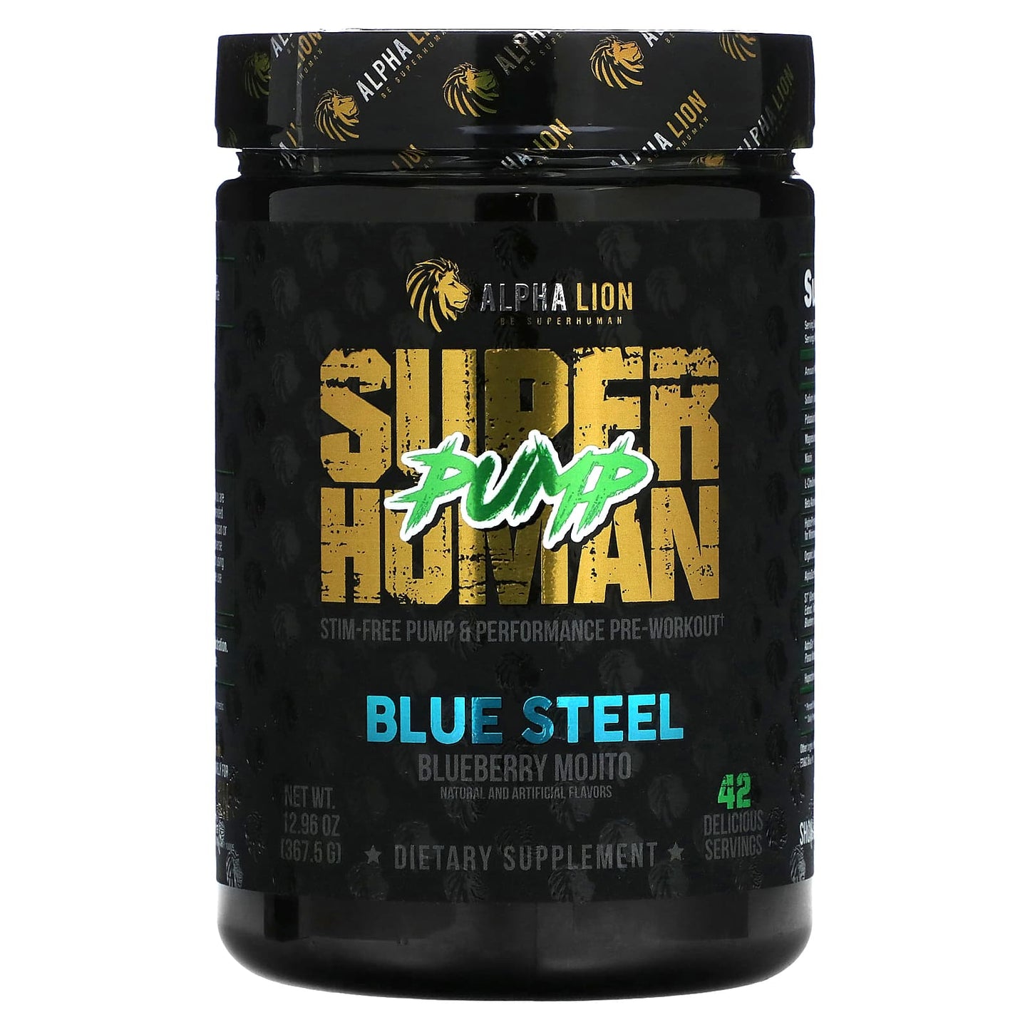Unleash Superhuman Pumps with ALPHA LION Blue Steel Pre-Workout - Image 1