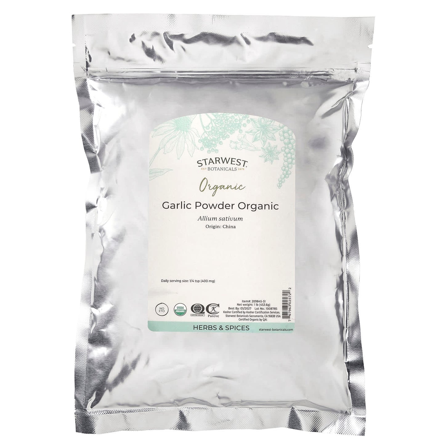Starwest Botanicals, Organic Garlic Powder, 1 lb (453.6 g) - Image 2
