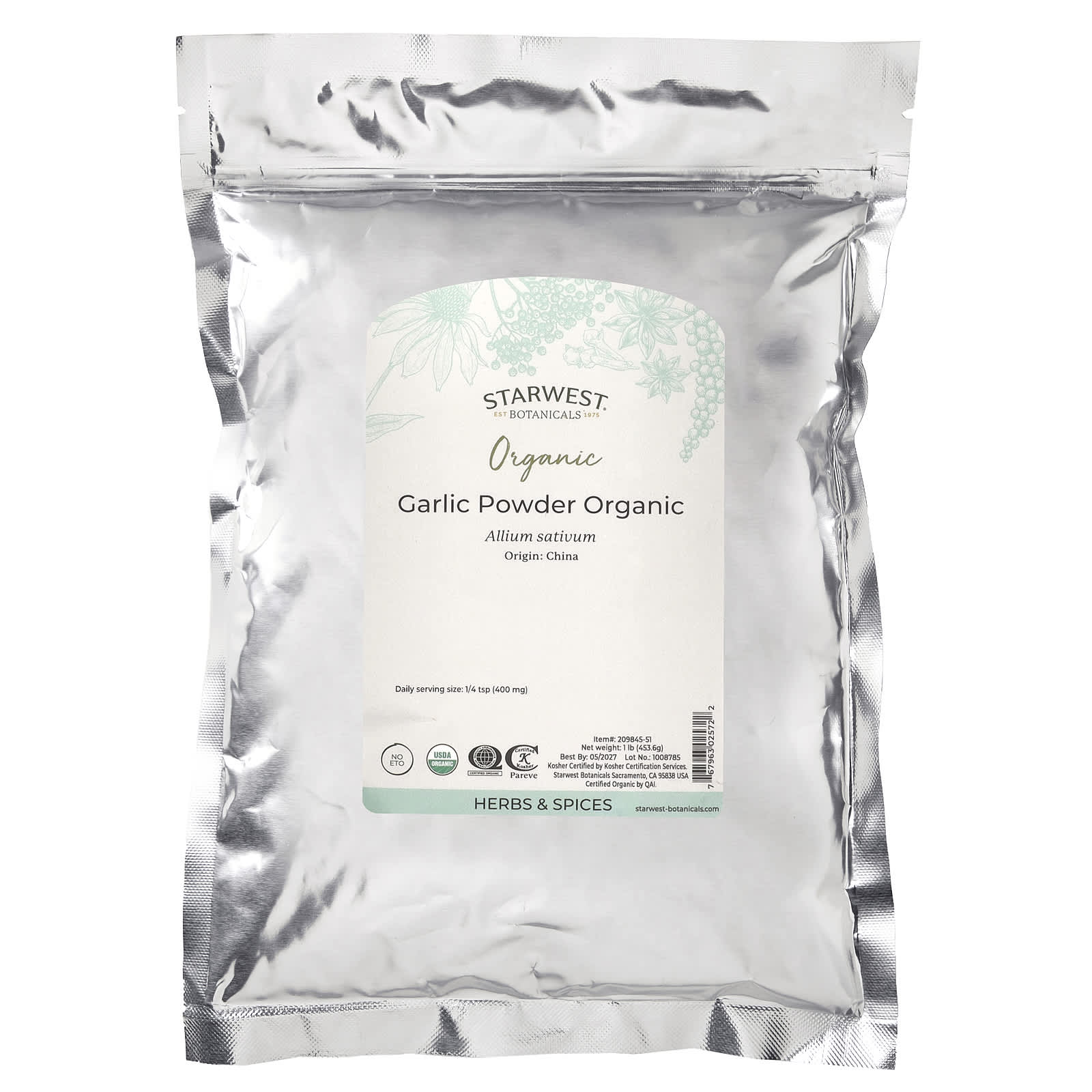 Starwest Botanicals, Organic Garlic Powder, 1 lb (453.6 g) - Image 2