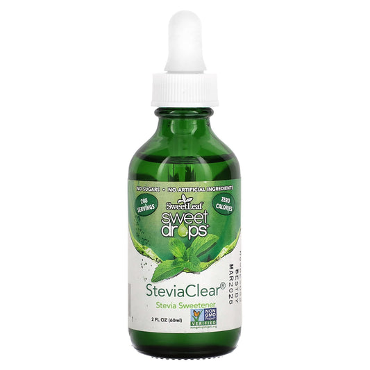 SweetLeaf Stevia, Sweet Drops, SteviaClear, 2 fl oz (60 ml) - Image 1
