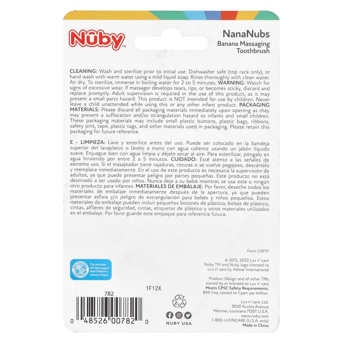 Nuby, NanaNubs Banana Massaging Toothbrush, 3+ Months, 1 Brush - Image 2