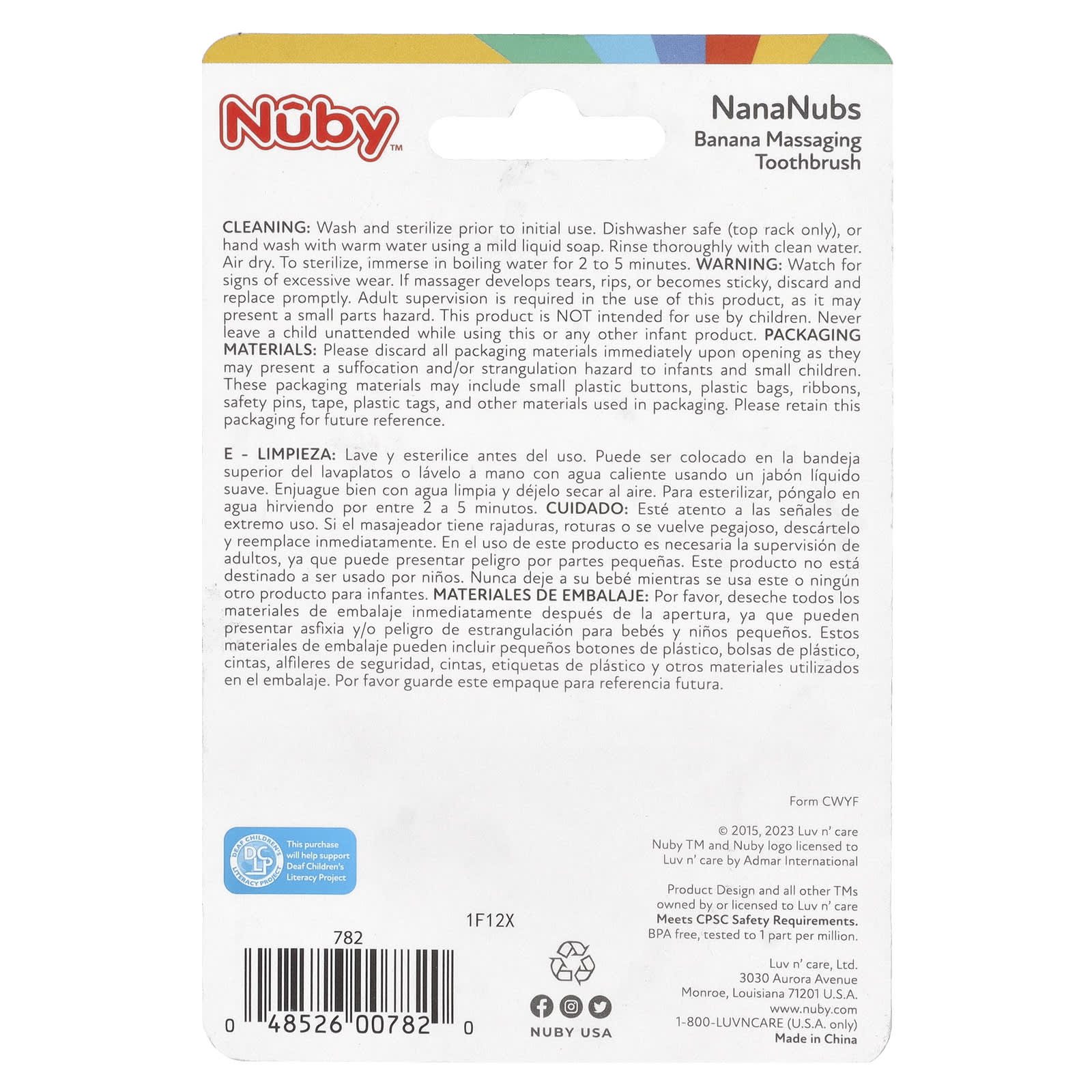 Nuby, NanaNubs Banana Massaging Toothbrush, 3+ Months, 1 Brush - Image 2