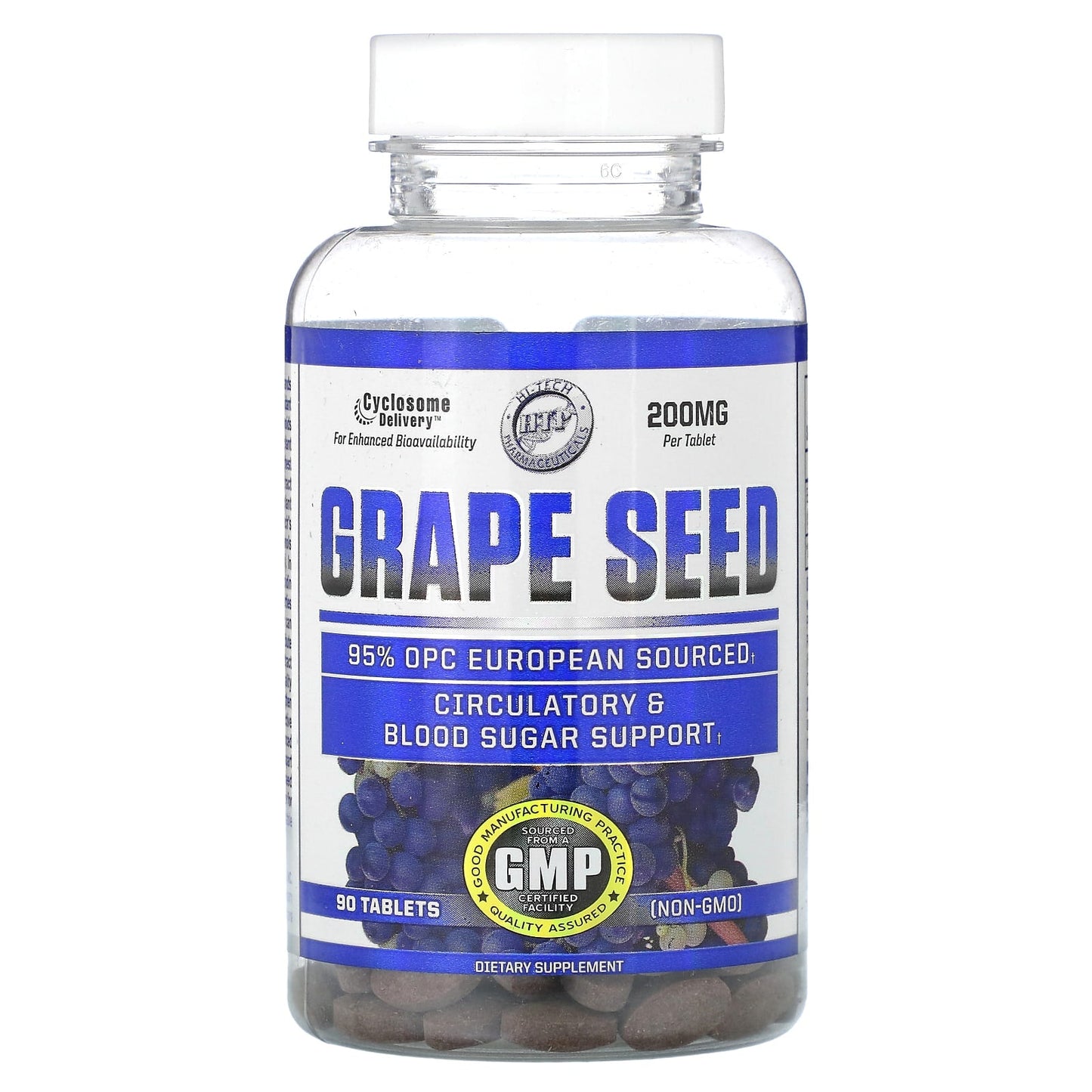 Grape Seed Extract by Hi Tech Pharmaceuticals - 200mg, 90 Tablets - Image 1
