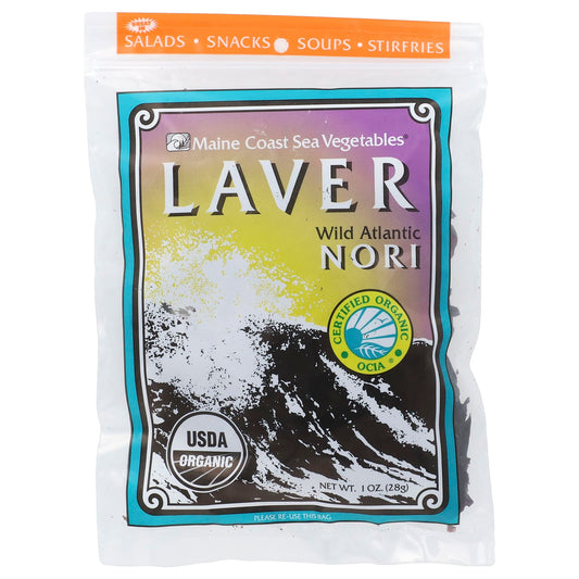 Maine Coast Sea Vegetables, Laver, Wild Atlantic Nori, 1 oz (28 g) - Image 1