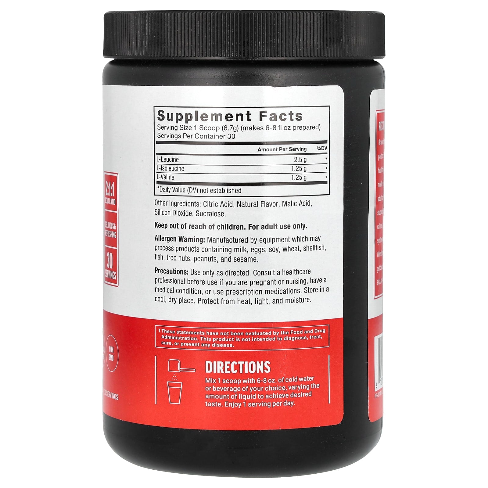 Force Factor BCAA Powder | Cherry Limeade | 7.1 oz | Fast Muscle Recovery - Image 2