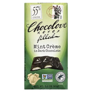 Indulge in Chocolove's Rich Dark Chocolate with Mint Creme Filling