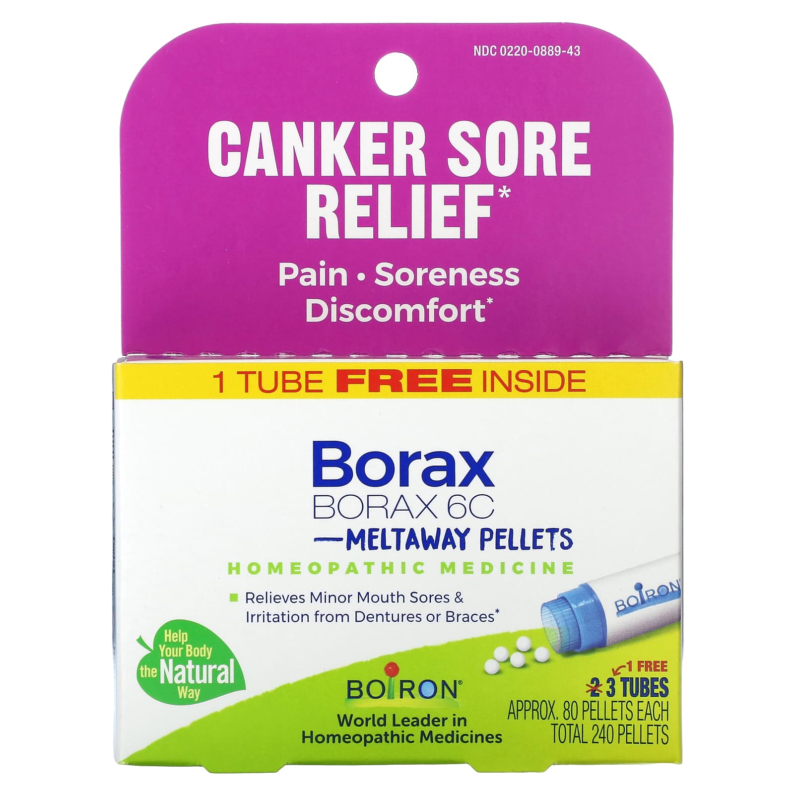 Relieve Canker Sore Pain Naturally with Boiron Borax 6C - Image 1