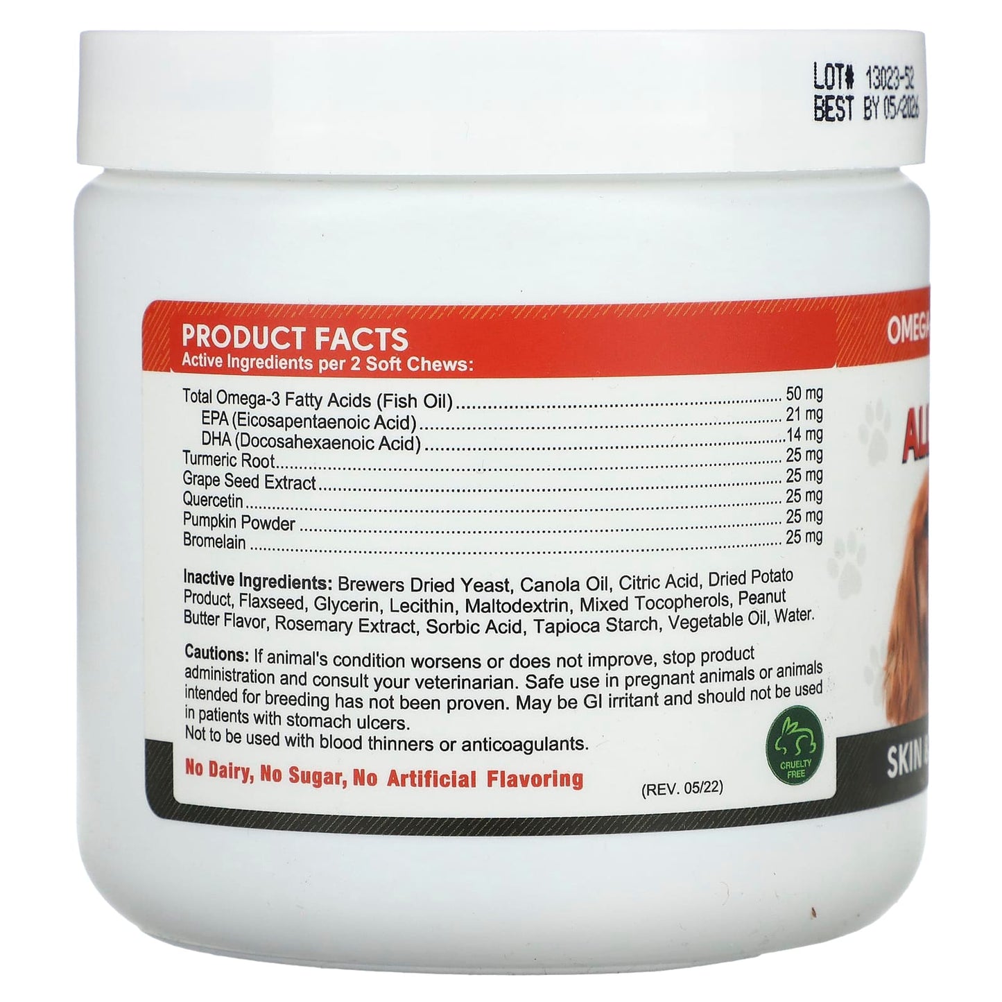 StrellaLab, Allergy Relief, Immune Chews, For Dogs, Peanut Butter, 120 Soft Chews, 9.3 oz (264 g) - Image 2