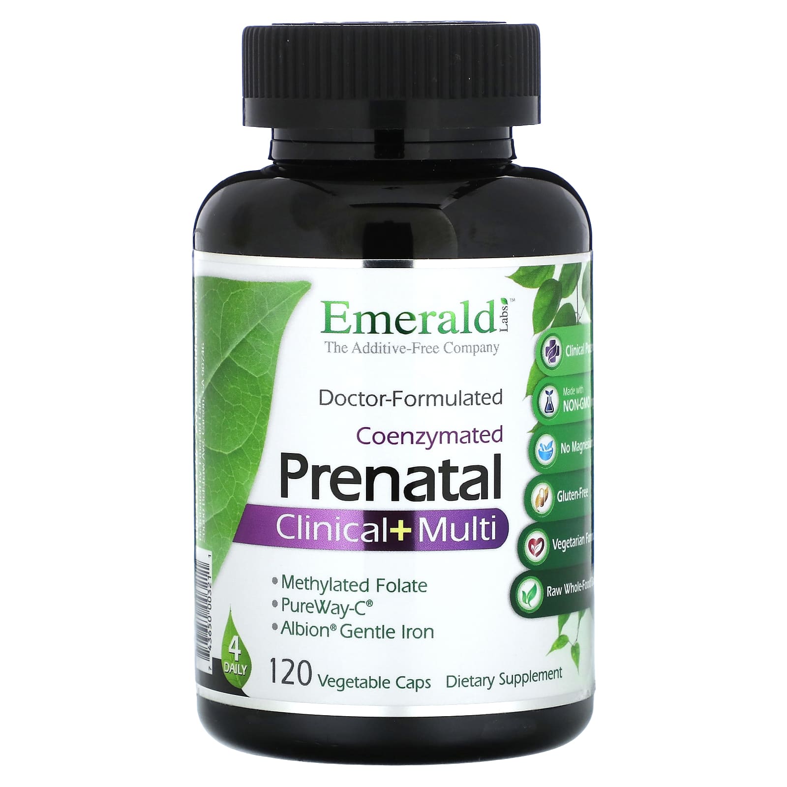 Emerald Laboratories Coenzymated Prenatal & Multi Vitamin Supplement 120 Caps - Image 1