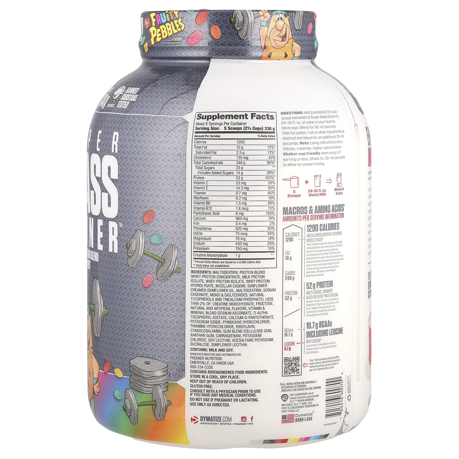 Dymatize Super Mass Gainer Fruity Pebbles 6 lbs High-Protein Supplement - Image 2