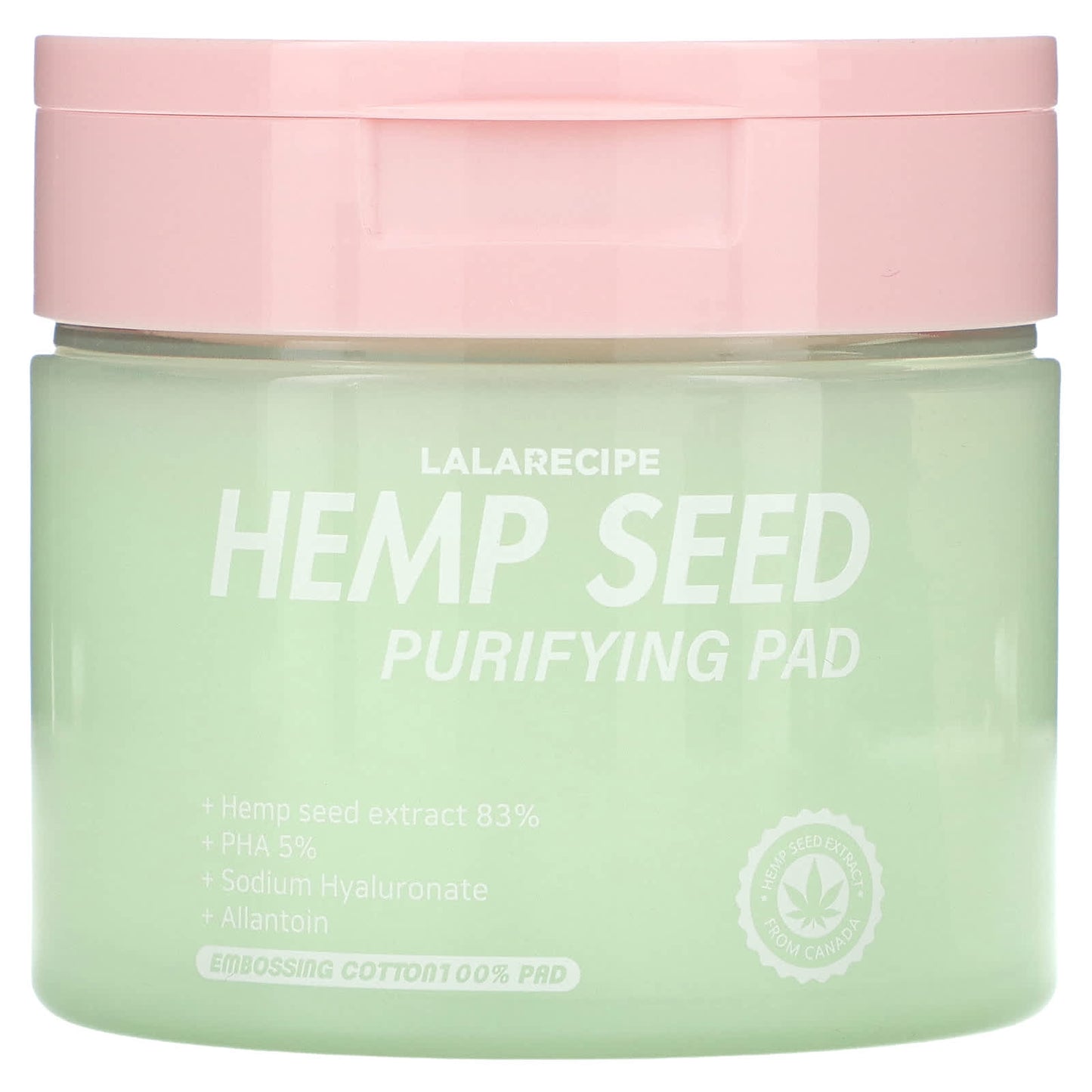 Lalarecipe, Hemp Seed Purifying Pad, Smoothing Toner, 70 Pads, 7.43 fl oz (220 ml) - Image 1