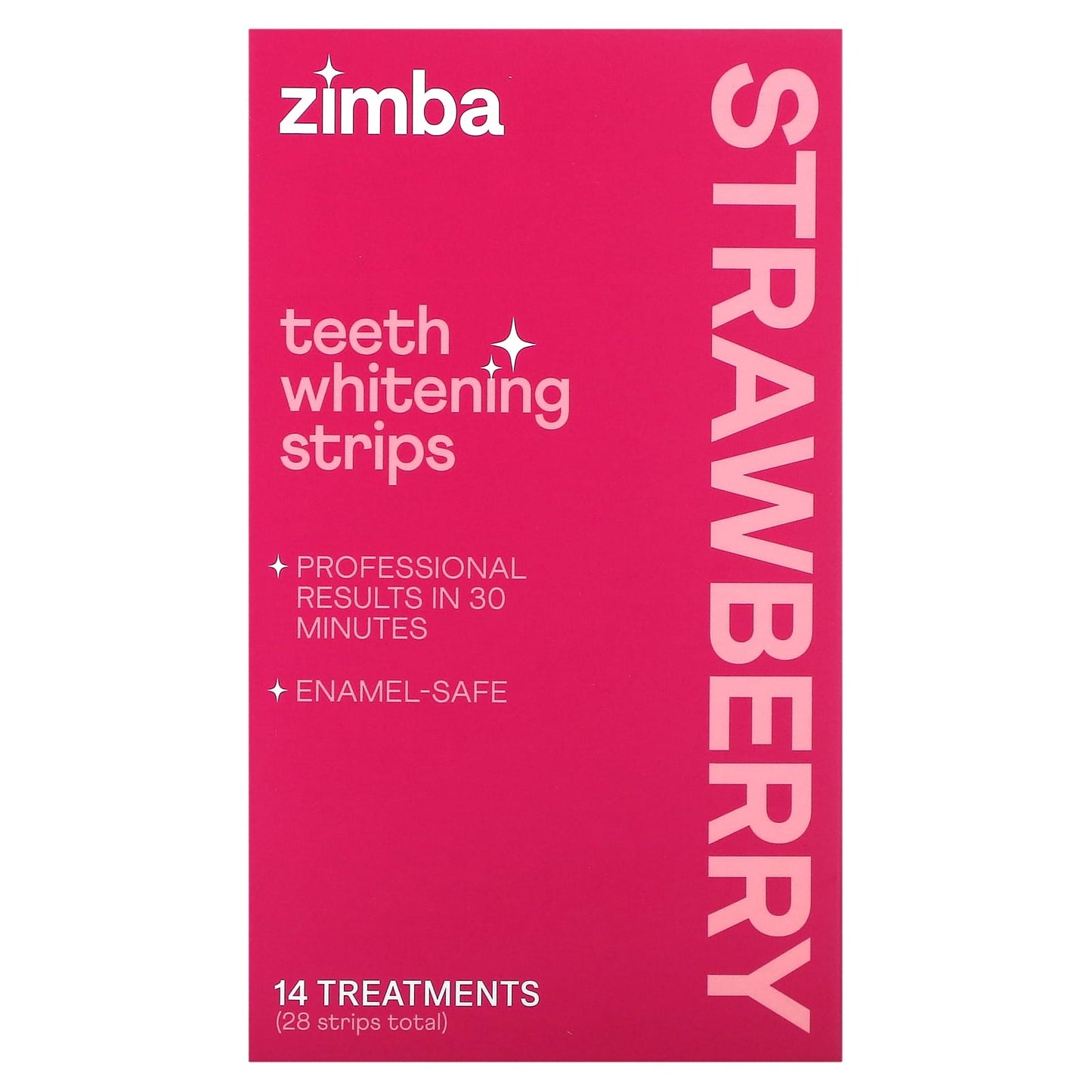 Zimba, Teeth Whitening Strips, Strawberry, 14 Treatments - Image 2