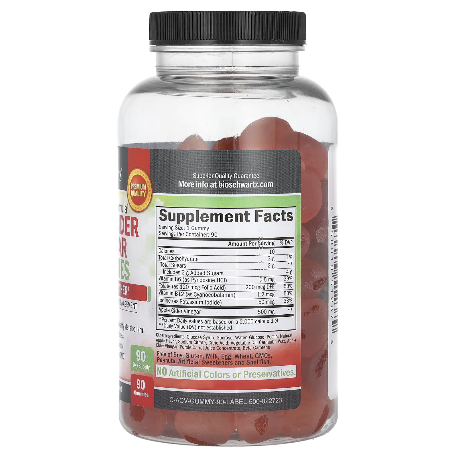 <strong>BioSchwartz</strong> Apple Cider Vinegar Gummies | Weight Loss Support - Image 2