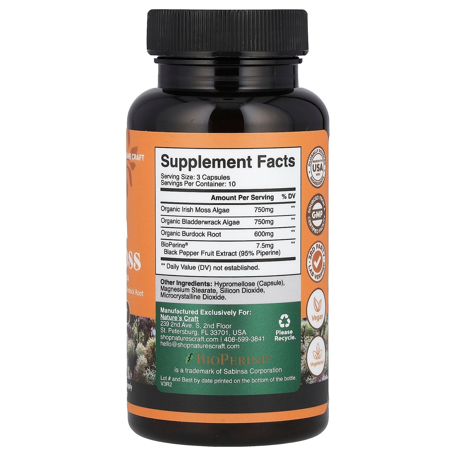 Nature's Craft, Irish Sea Moss, 30 Capsules - Image 2