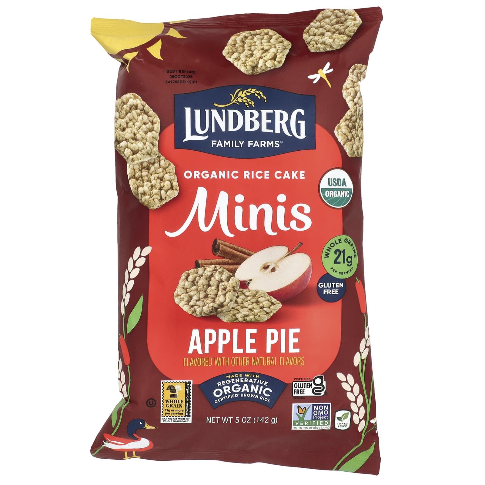 Lundberg, Organic Rice Cake Minis, Apple Pie, 5 oz (142 g) - Image 1