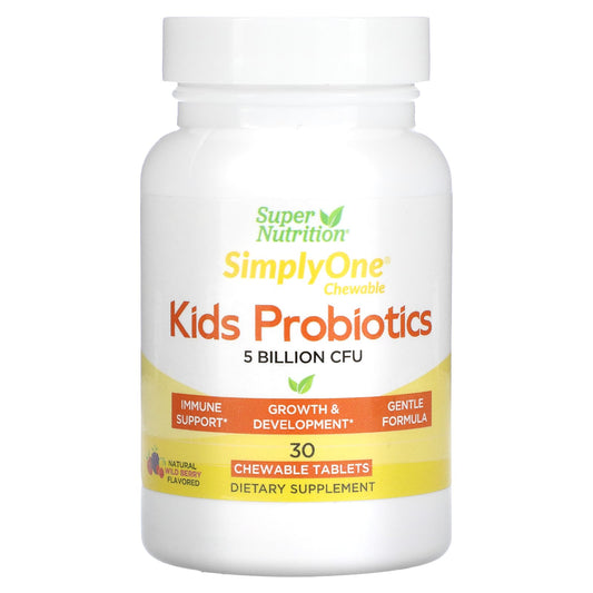 Wild Berry Probiotics for Kids, Immunity & Growth - 5 Billion CFU, 30 Tablets - Image 1
