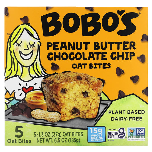 Peanut Butter Chocolate Chip Oat Bites | Vegan, Gluten Free, 100% Whole Grain - Image 1