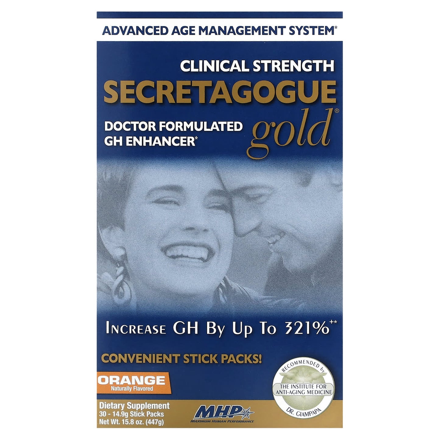 MHP, Secretagogue-Gold, Orange, 30 Stick Packs, 0.53 oz (14.9 g) Each - Image 1