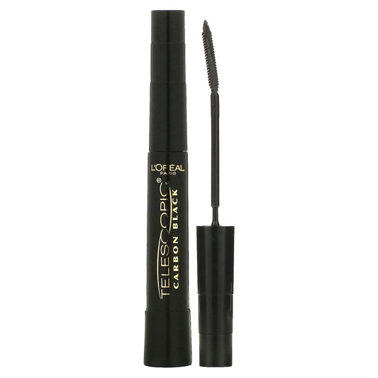L'Oréal, Telescopic Carbon Black Mascara, 935 Carbon Black, 0.27 fl oz (8 ml) - Image 1