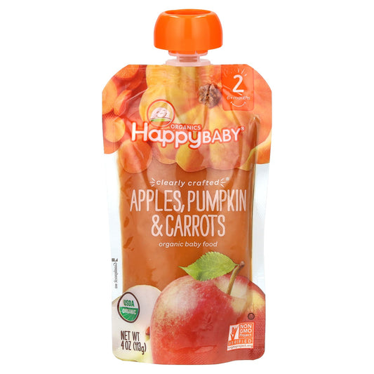 Organic Baby Food for 6+ Months - Happy Family Apples & Veggies - Image 1