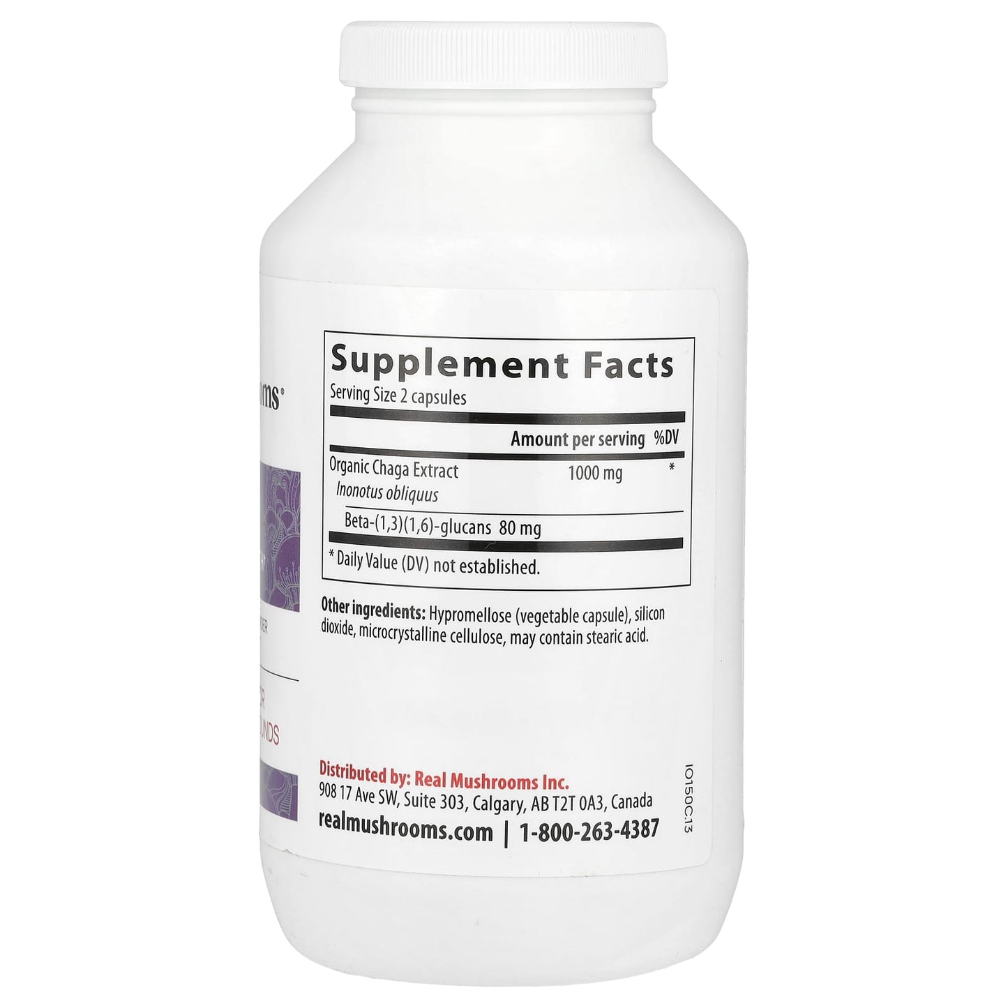 Real Mushrooms, Chaga, Mushroom Extract Powder, 300 Capsules - Image 2