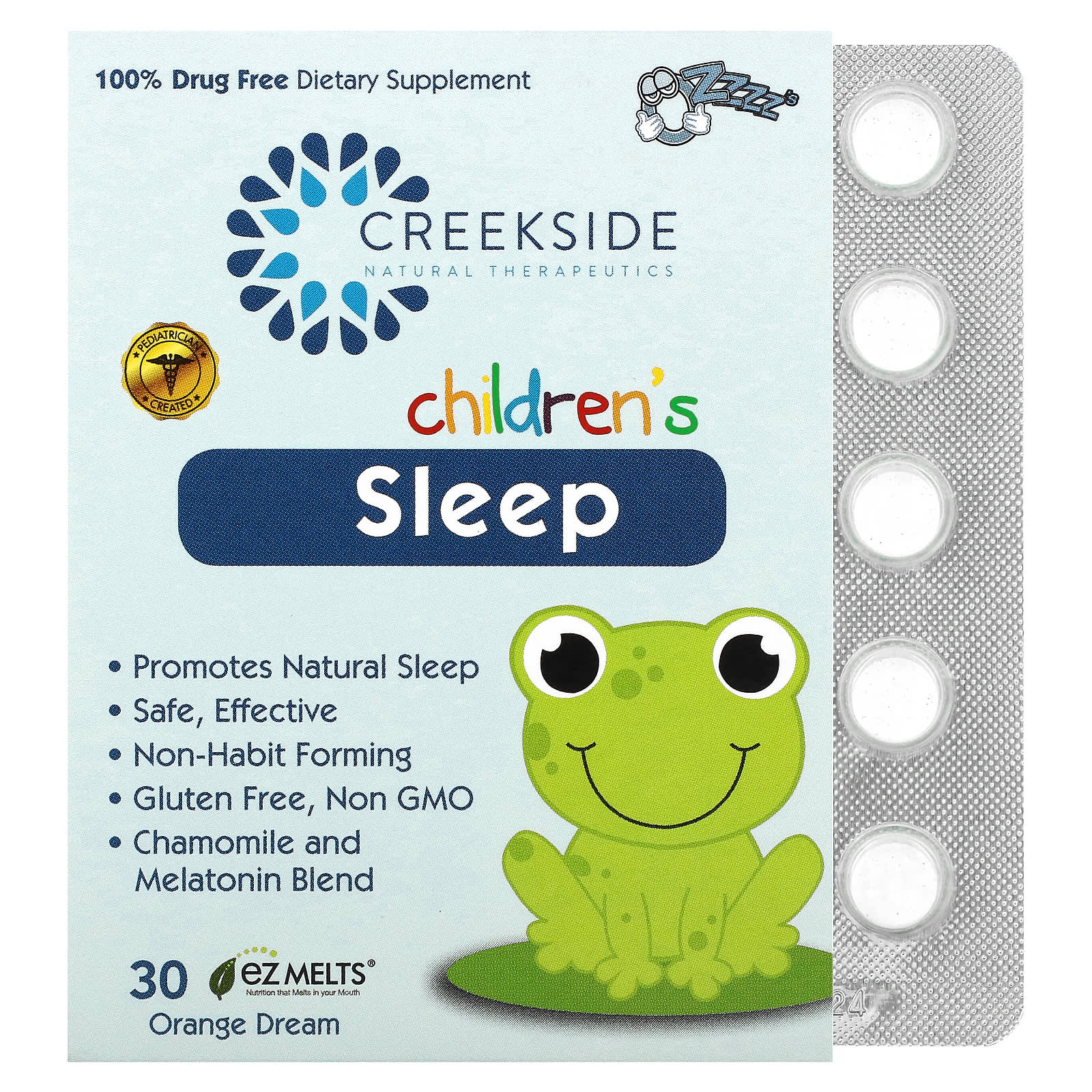 Creekside Natural Therapeutics Orange Dream Sleep Aid for Kids 30 EZ Melts - Image 1
