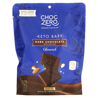 Keto Dark Chocolate Bars with Crunchy Almonds & Sea Salt