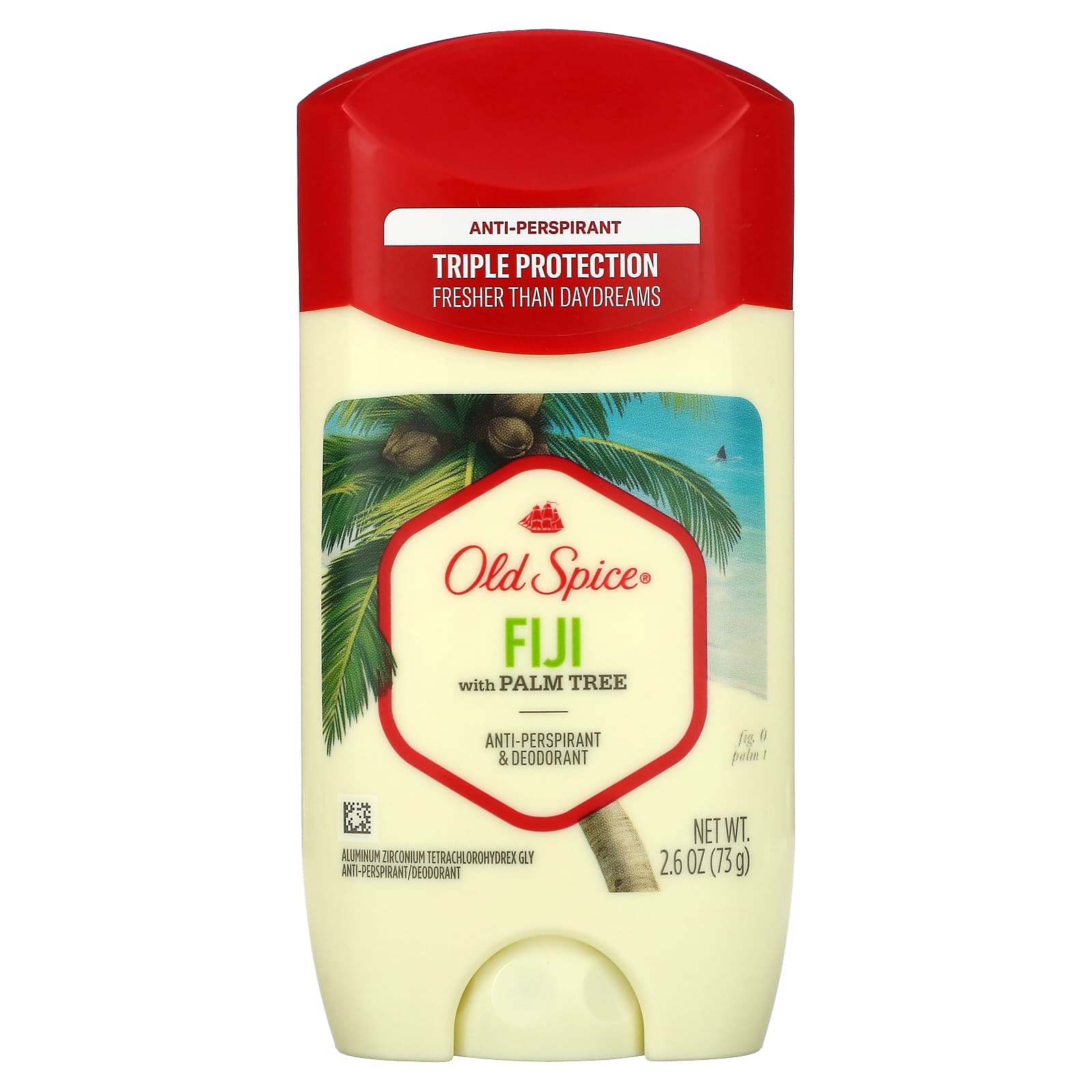 Old Spice, Anti-Perspirant & Deodorant, Fiji with Palm Tree, 2.6 oz (73 g) - Image 1
