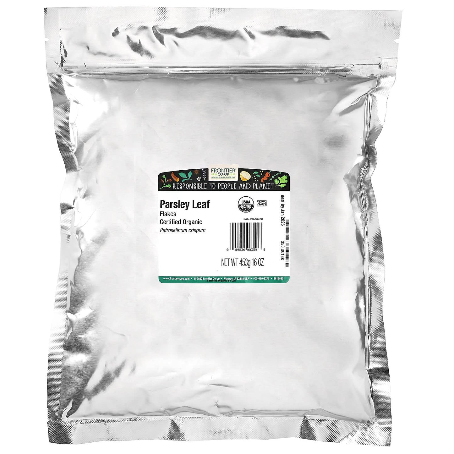 Organic Parsley Leaf Flakes by Frontier Co-op, USDA & Kosher Certified, 16 oz - Image 2