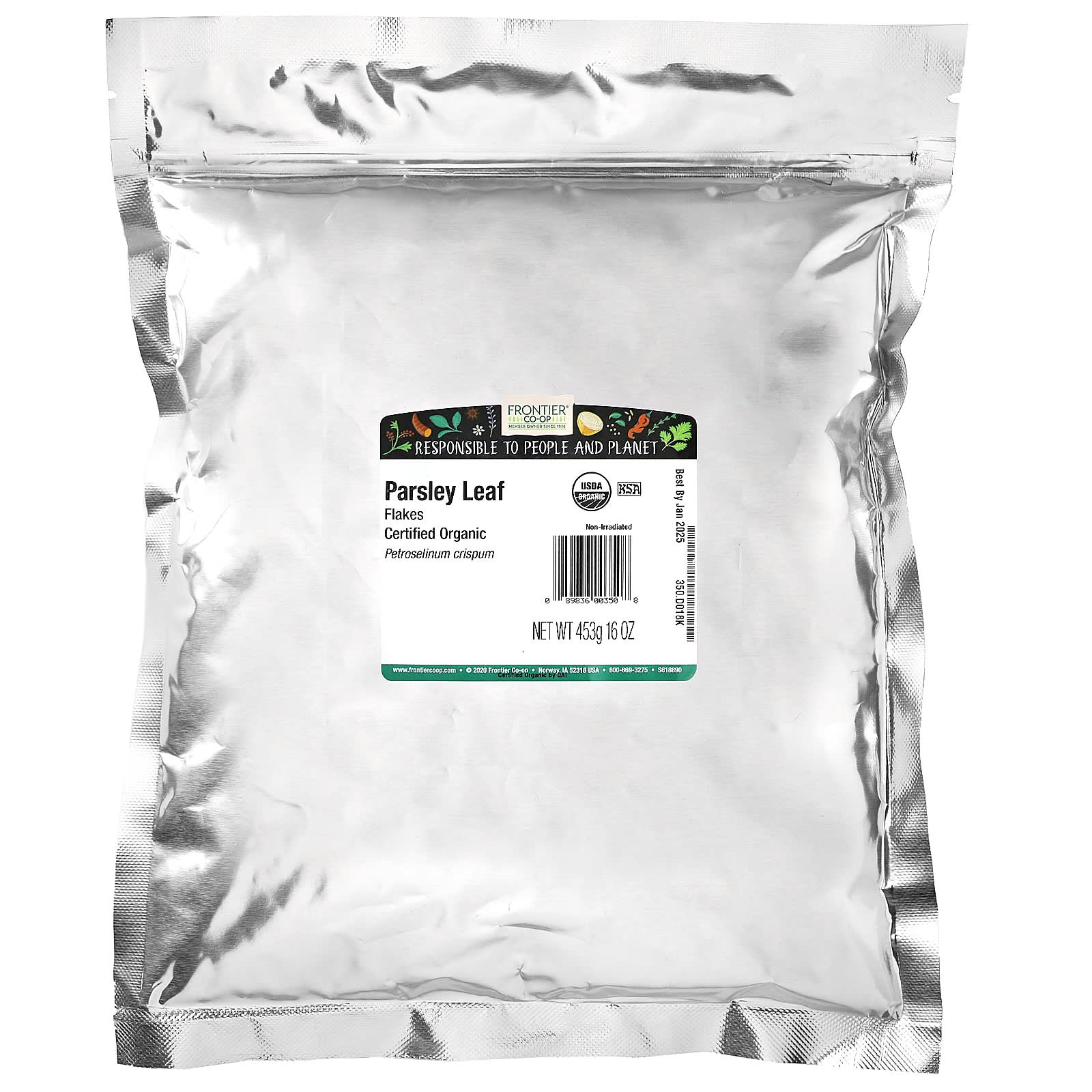 Organic Parsley Leaf Flakes by Frontier Co-op, USDA & Kosher Certified, 16 oz - Image 2