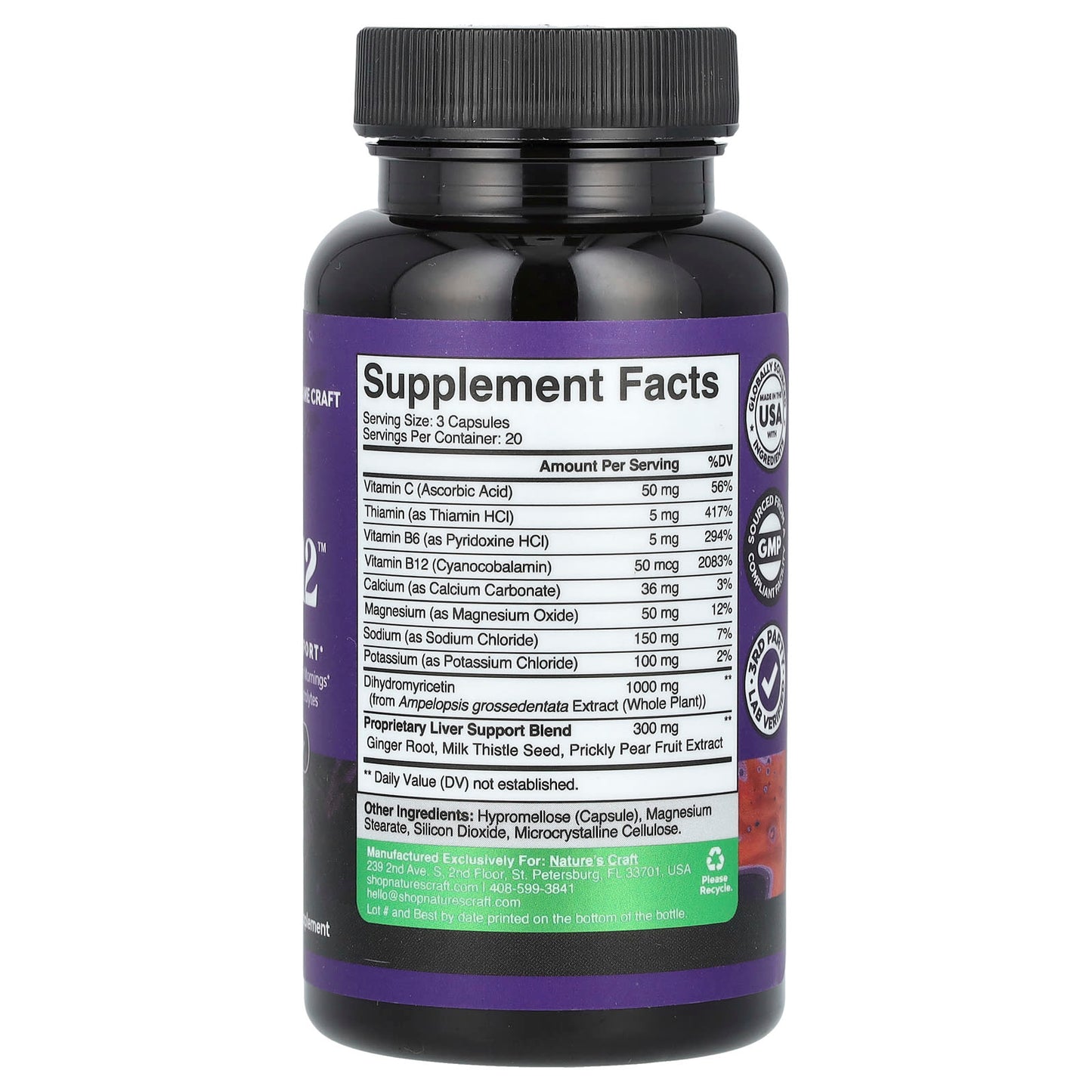 Nature's Craft, Hang-12, Post Drinking Support, 60 Capsules - Image 2