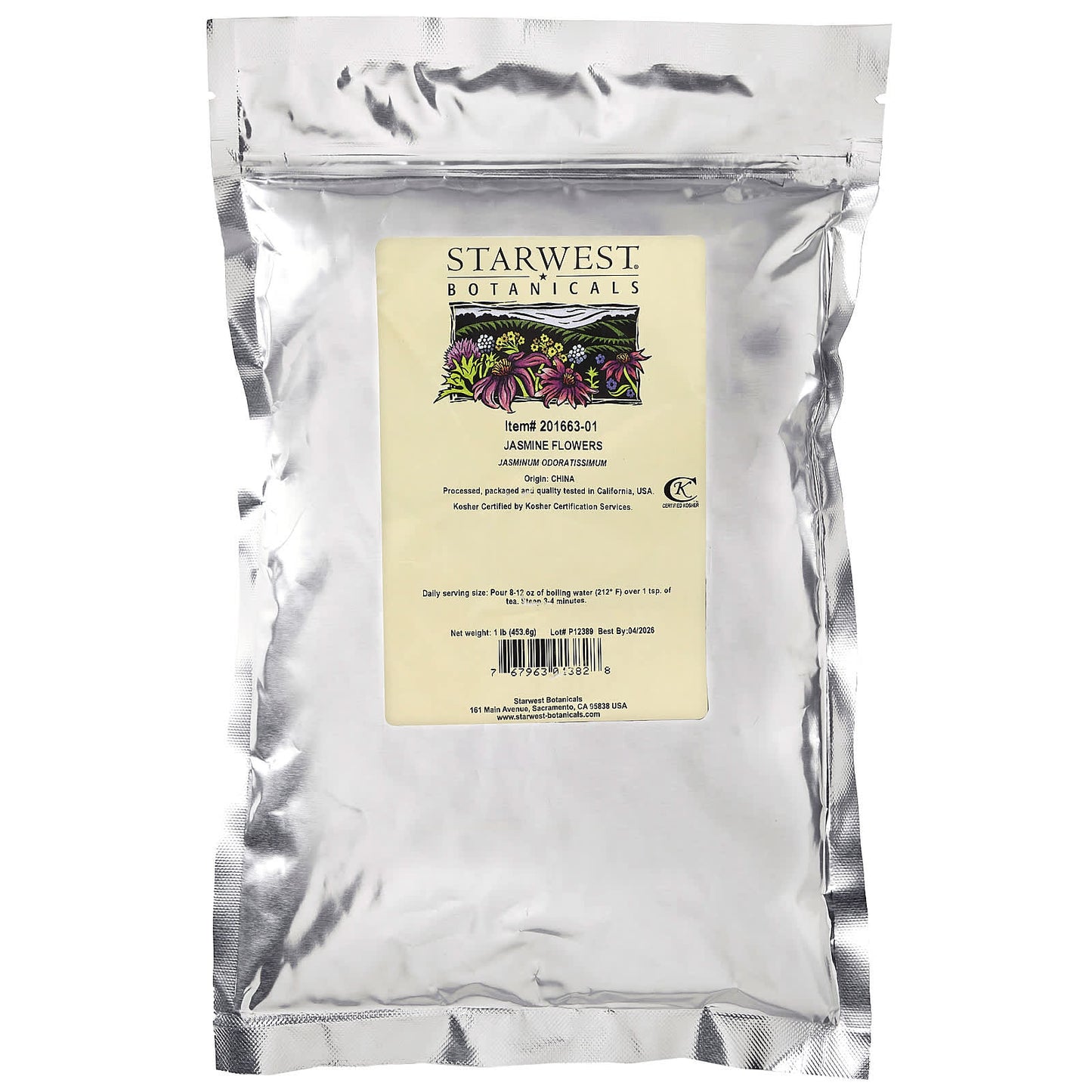 Starwest Botanicals, Jasmine Flowers, 1 lb (453.6 g) - Image 2
