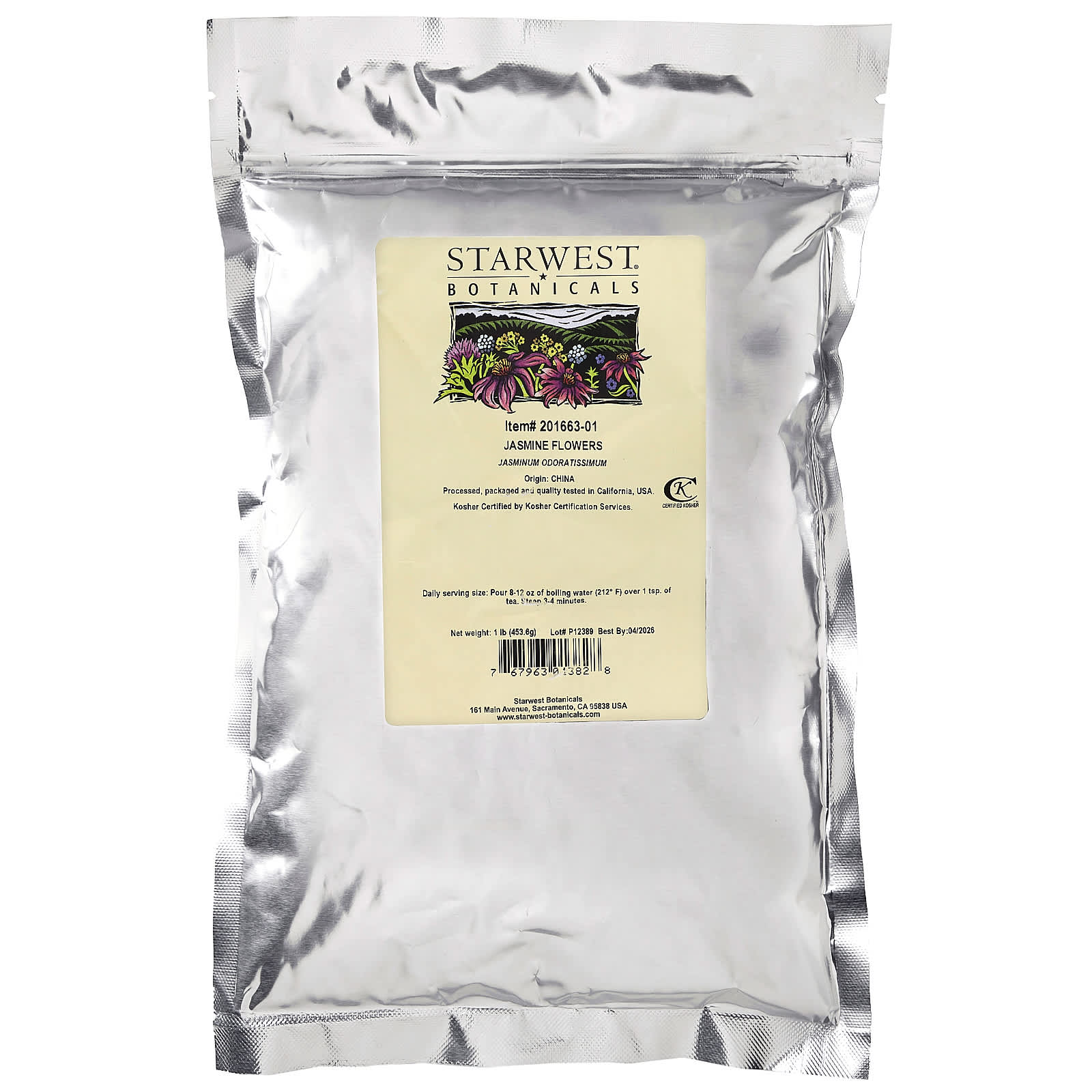 Starwest Botanicals, Jasmine Flowers, 1 lb (453.6 g) - Image 2