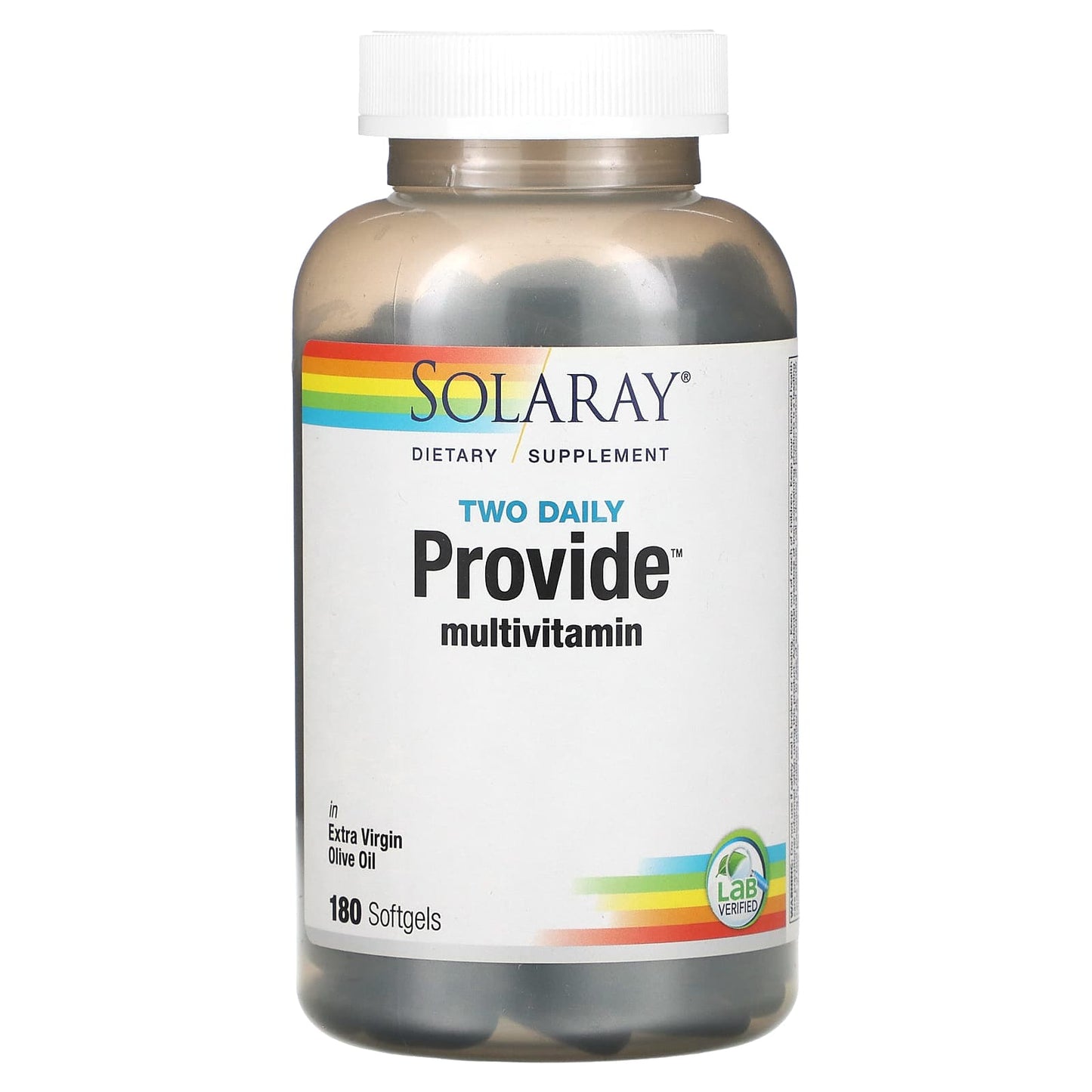 Solaray, Two Daily Provide Multivitamin, 180 Softgels - Image 1