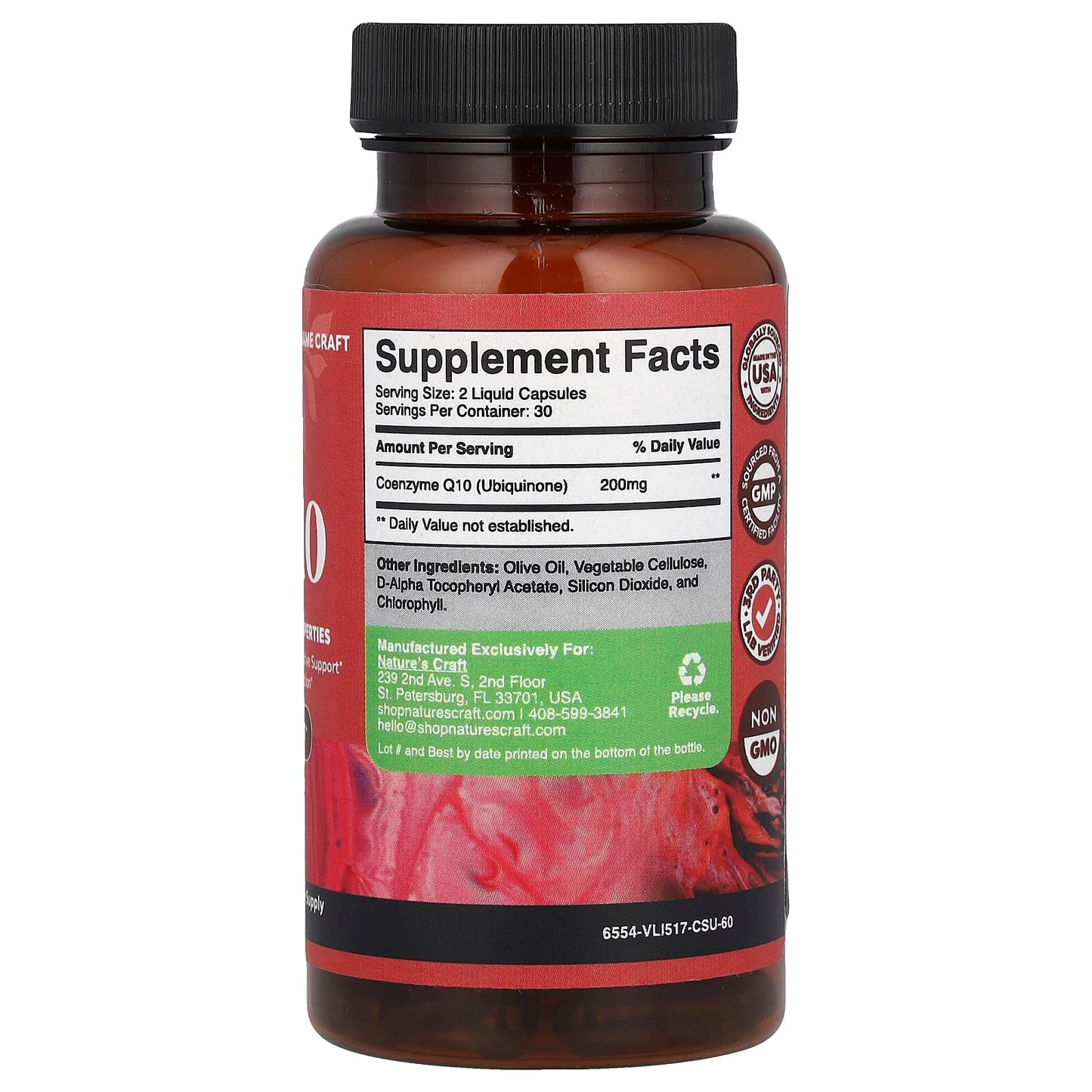Nature's Craft, CoQ10, 60 Liquid Capsules (100 mg per Capsule) - Image 2