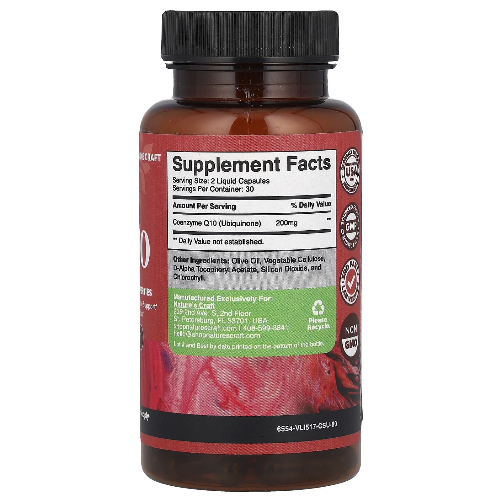 Nature's Craft, CoQ10, 60 Liquid Capsules (100 mg per Capsule) - Image 2