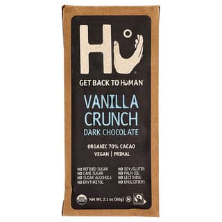 Dark Chocolate Bar by Hu - Vanilla Crunch, 2.1 oz (60g) - USDA Organic, Vegan
