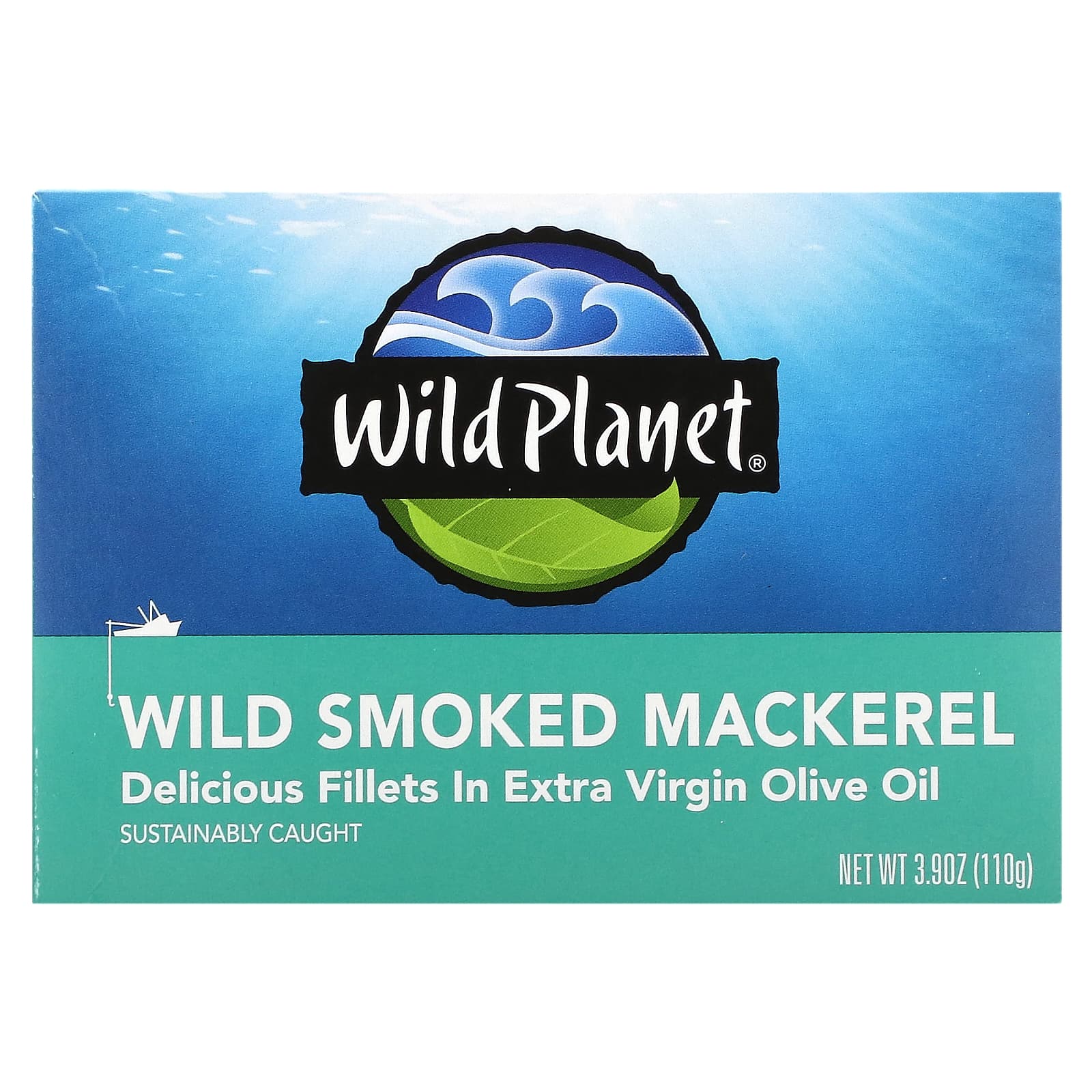 Wild Planet, Wild Smoked Mackerel, 3.9 oz (110 g) - Image 1