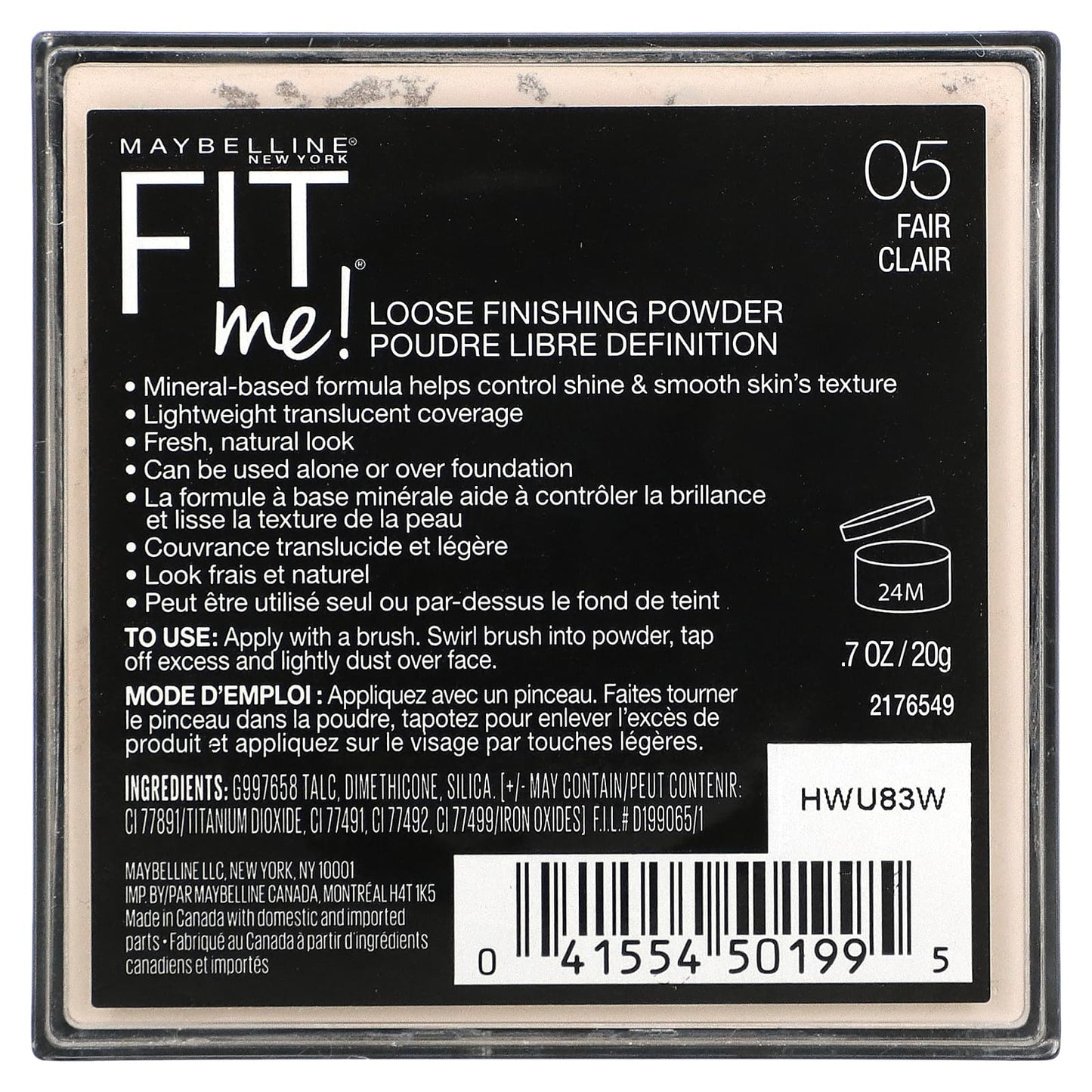 Maybelline, Fit Me, Loose Finishing Powder, 05 Fair, 0.7 oz (20 g) - Image 2
