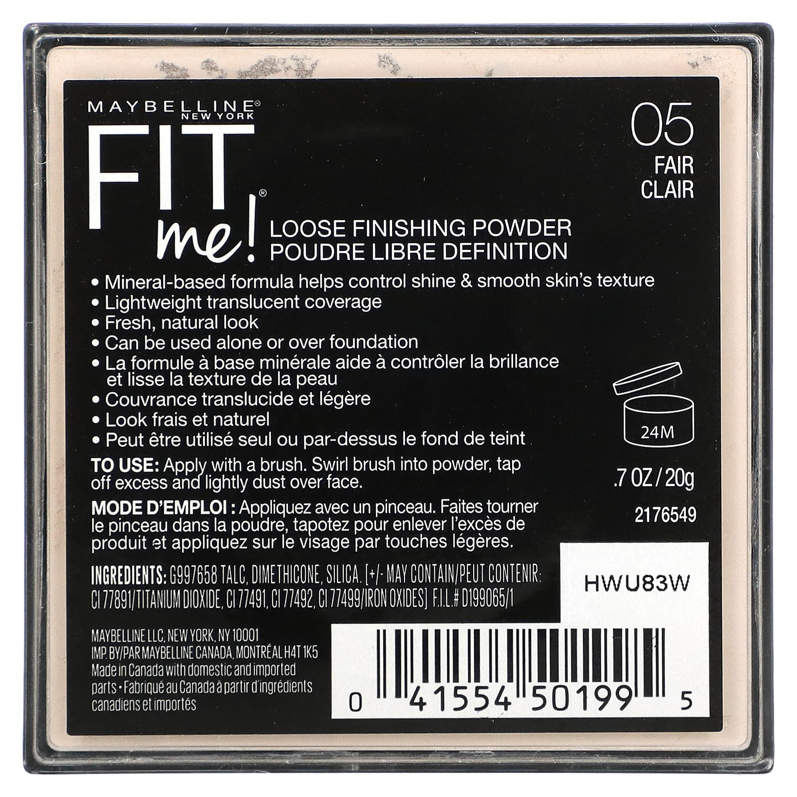 Maybelline, Fit Me, Loose Finishing Powder, 05 Fair, 0.7 oz (20 g) - Image 2