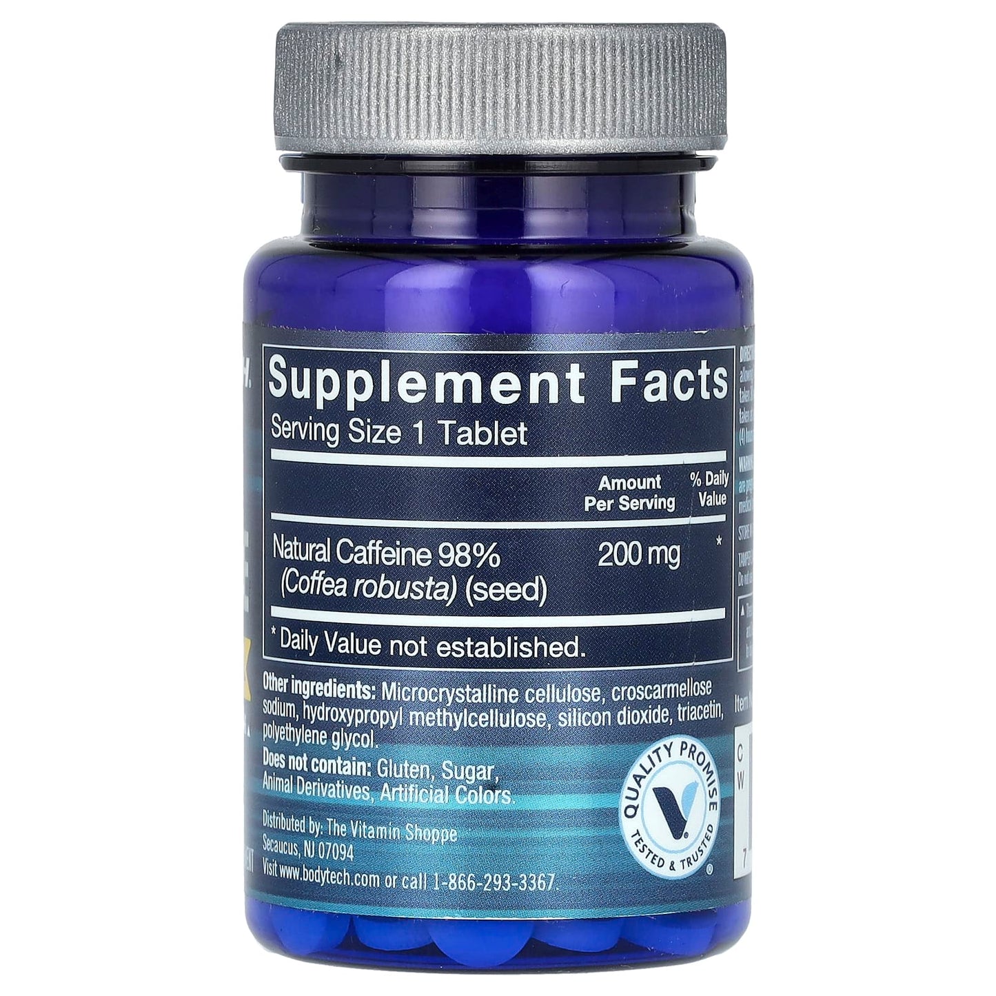 Boost Energy & Focus with BodyTech 200mg Caffeine Tablets (100 Count) - Image 2