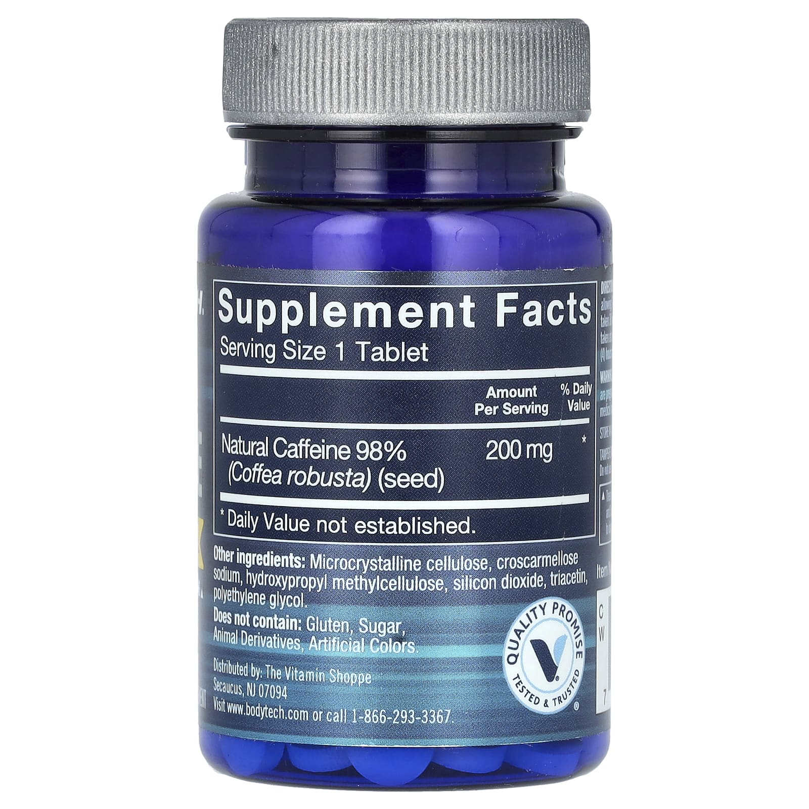 Boost Energy & Focus with BodyTech 200mg Caffeine Tablets (100 Count) - Image 2