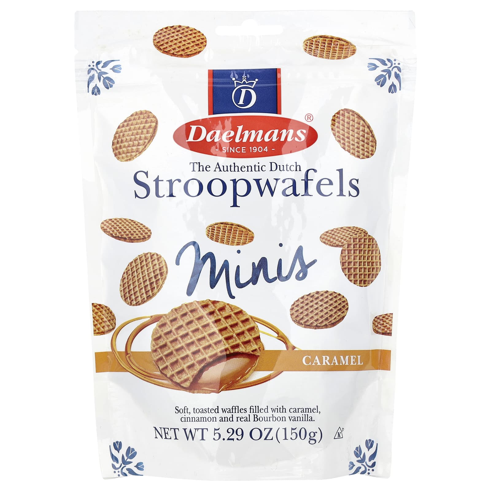 Dutch-Style Caramel Stroopwafels by Daelmans - 5.29 oz - Image 1